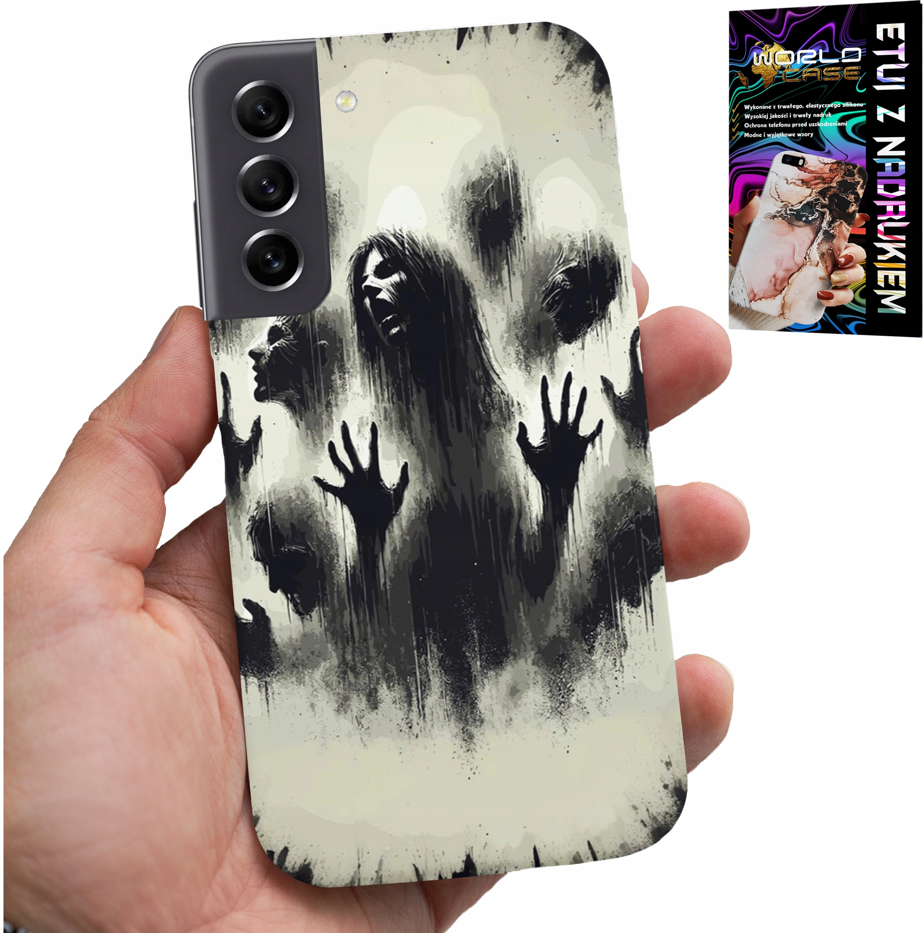 ETUI DO SAMSUNG GALAXY S22 - ŻYWE TRUPY THE WALKING DEAD ZOMBI +SZKŁO