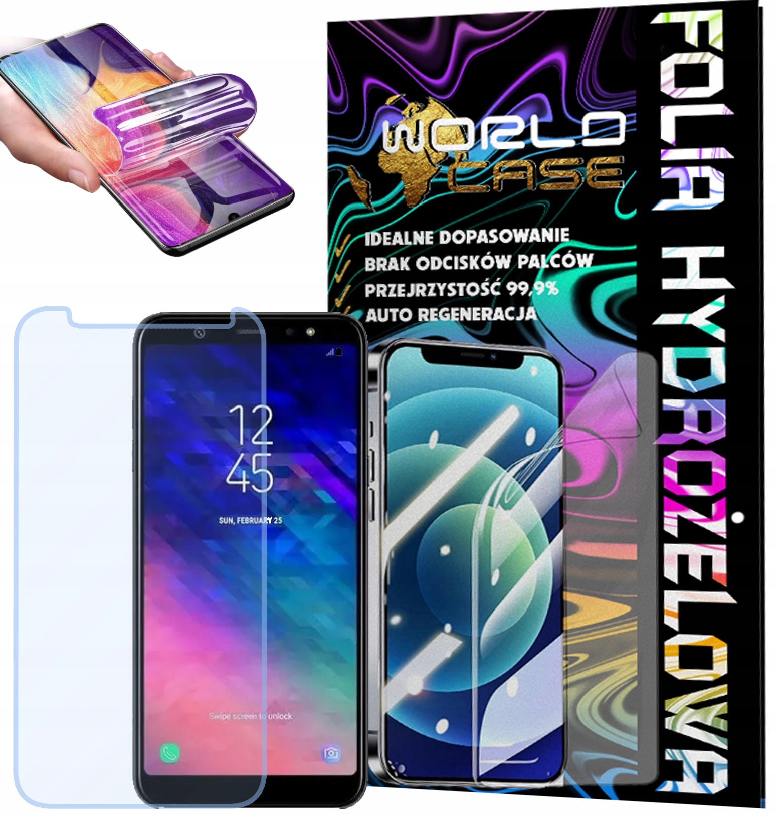 FOLIA HYDROŻELOWA OCHRONNA DO SAMSUNG A6 NA EKRAN MOCNA