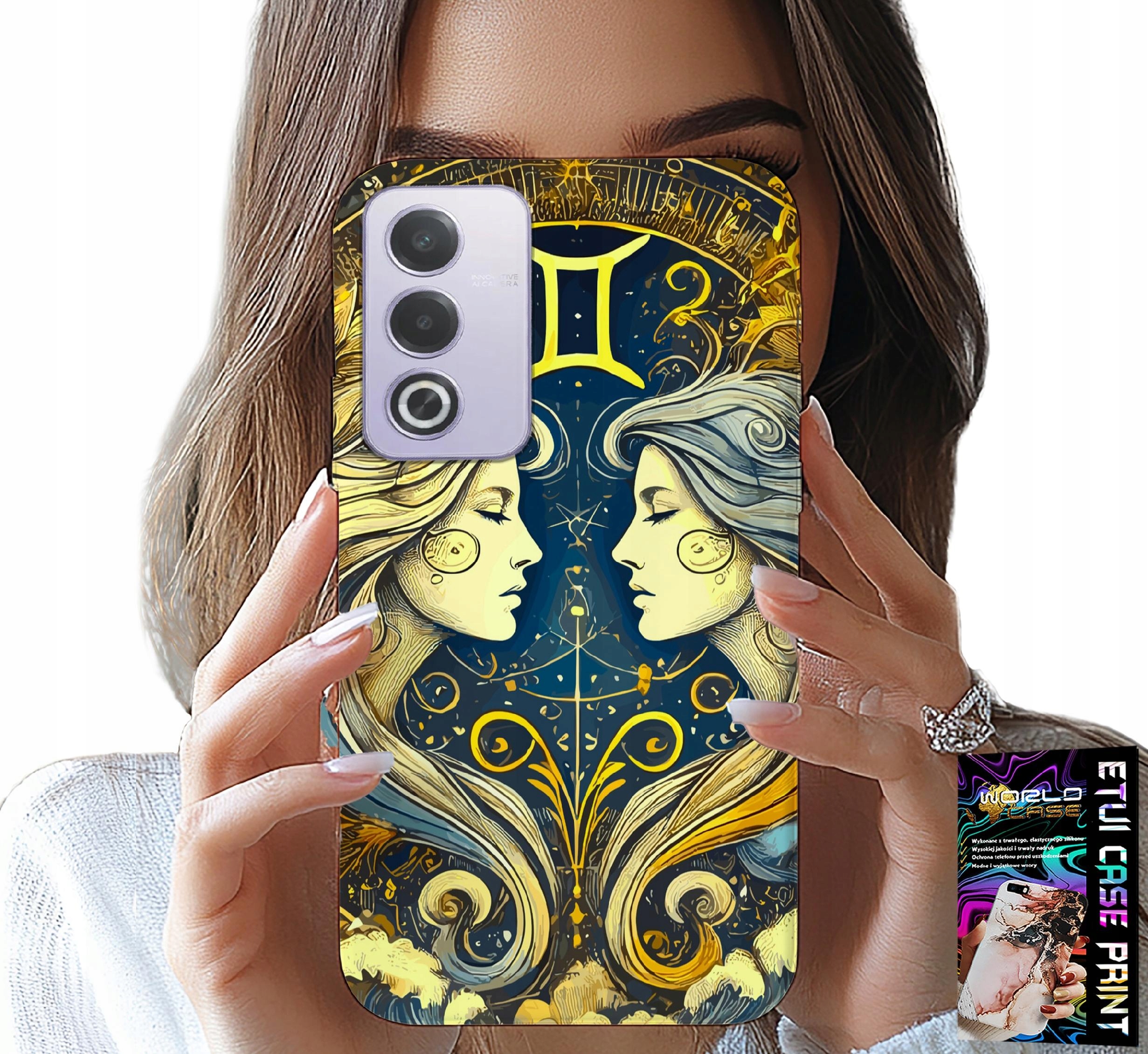 ETUI DO OPPO A80 5G - ZNAK ZODIAKU, BLIŹNIĘTA ASTRONOMIA CASE