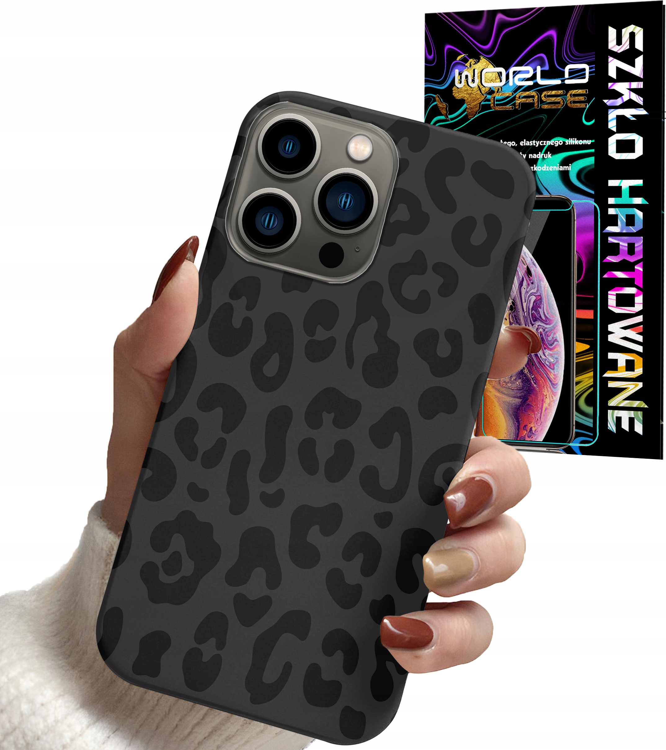 ETUI DO IPHONE 12 PRO MAX - PANTERKA MODNE DAMSKIE WZORY + SZKŁO