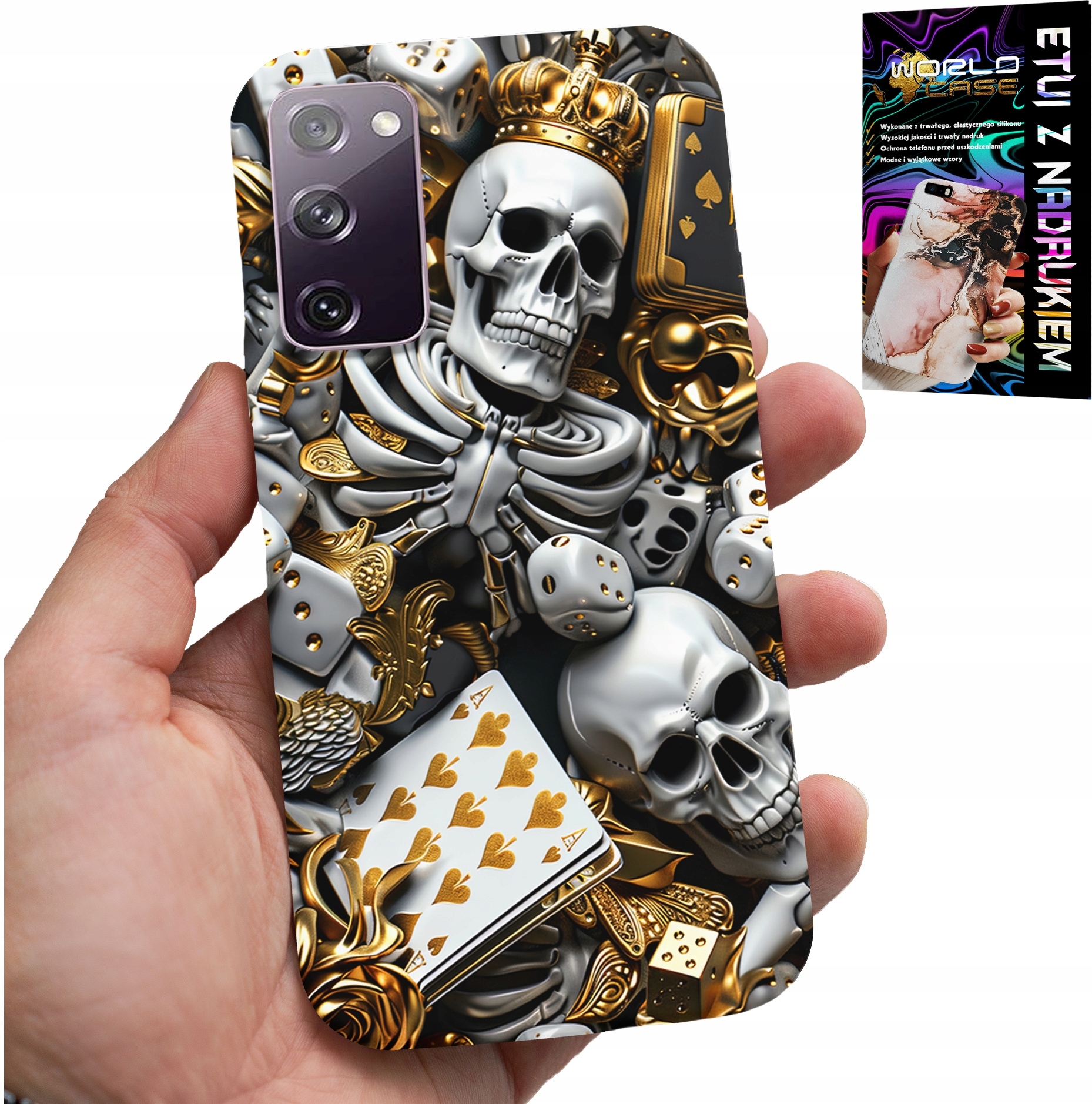 ETUI DO SAMSUNG GALAXY S20 FE - KRÓL POKER KOŚCI AS WZORY DLA MĘŻCZYZN