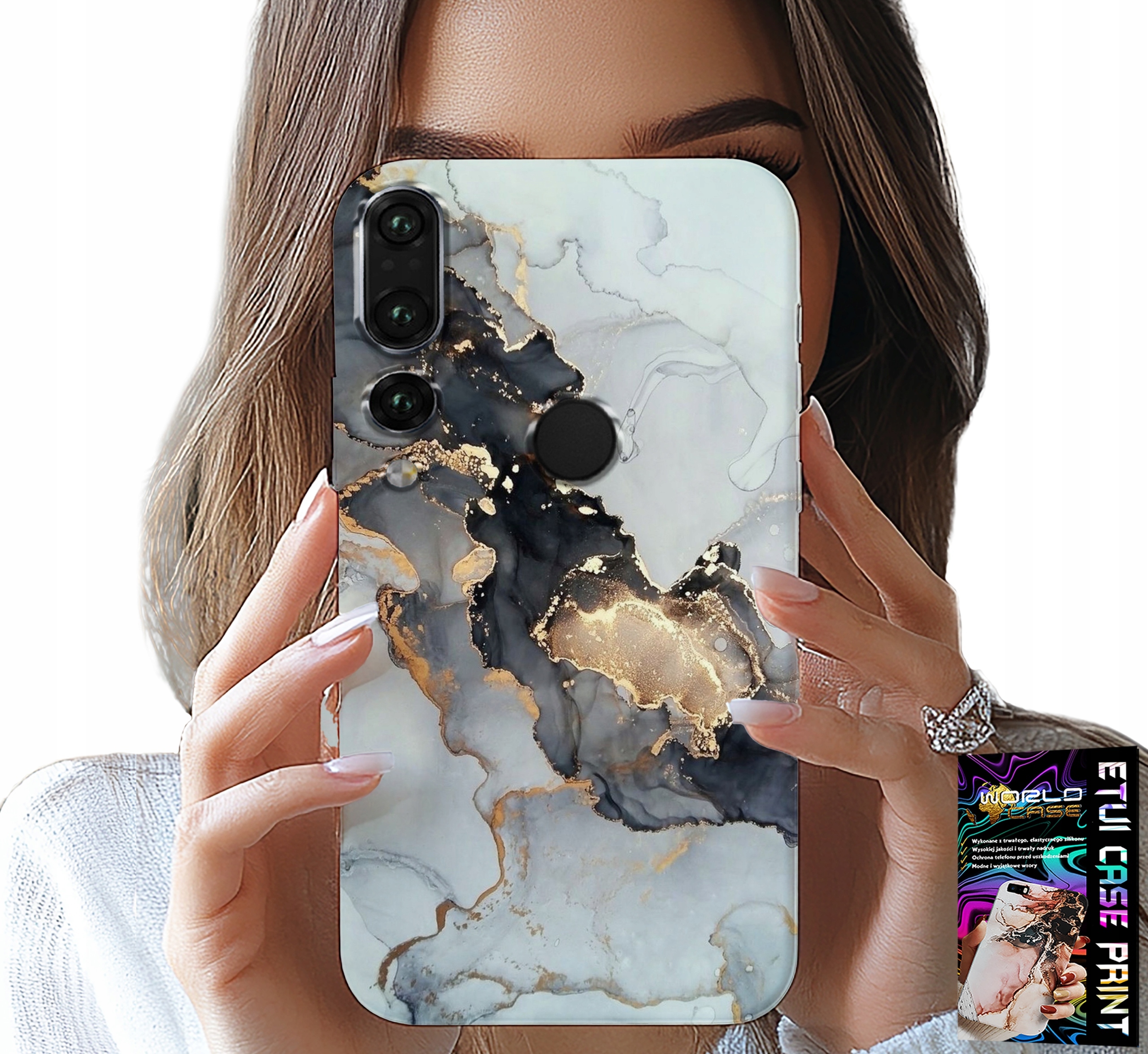 ETUI DO HUAWEI P20 PRO - ELEGANCKI MARMUREK MODNE KOBIECE WZORY