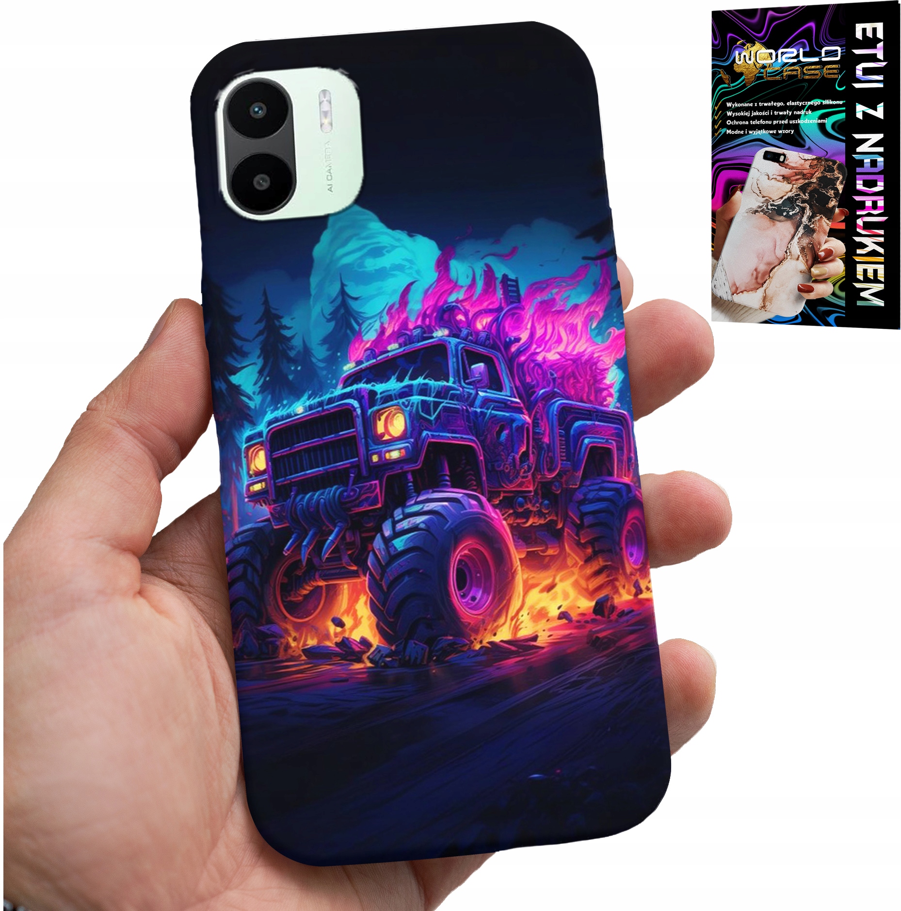 ETUI DO XIAOMI REDMI A1 - MONSTERTRUCK MEGA CIĘŻARÓWKA WZORY CASE