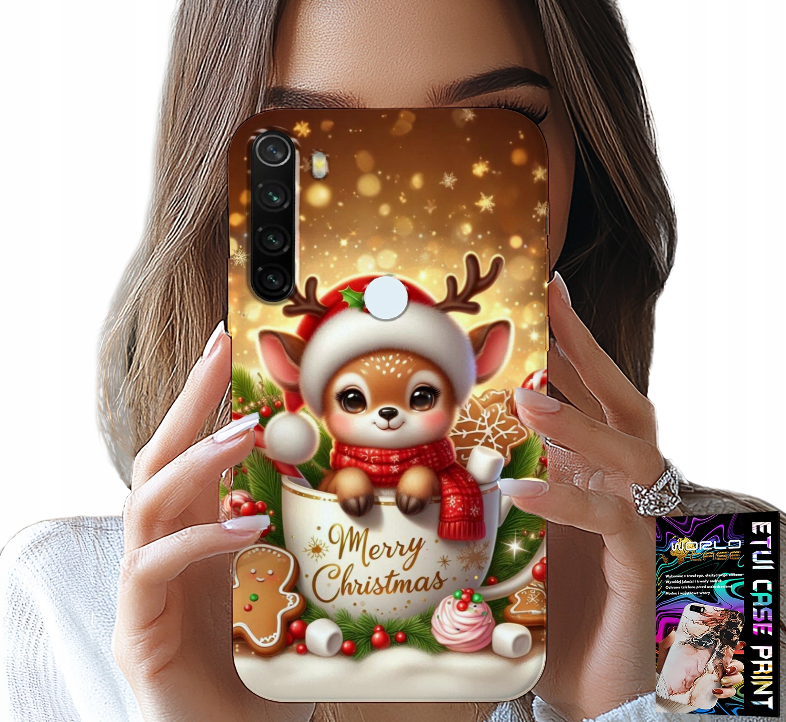 ETUI DO XIAOMI NOTE 8T - RENIFEREK SŁODKI RENIFER ŚWIĄTECZNE WZÓR