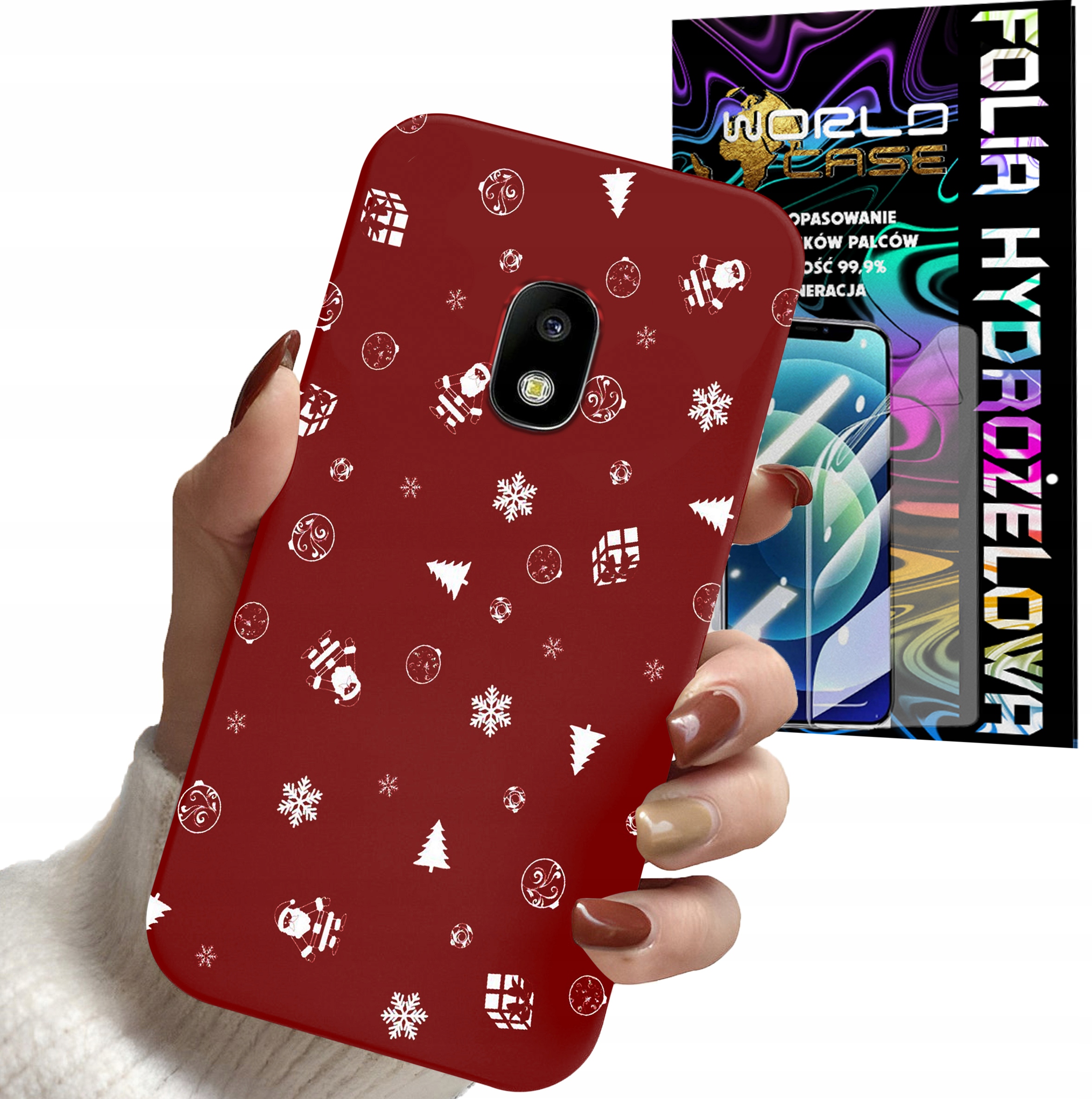 ETUI DO SAMSUNG J5 2017 - ŚWIĄTECZNE WZORY CHOINKA MIKOŁAJ + FOLIA