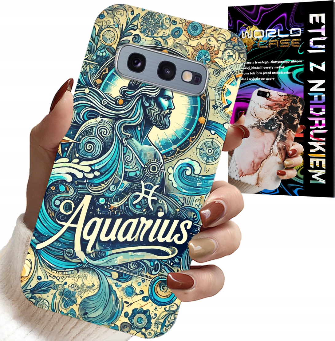 ETUI DO SAMSUNG GALAXY S10E - ZNAK ZODIAKU, WODNIK, ASTRONOMIA PLECKI
