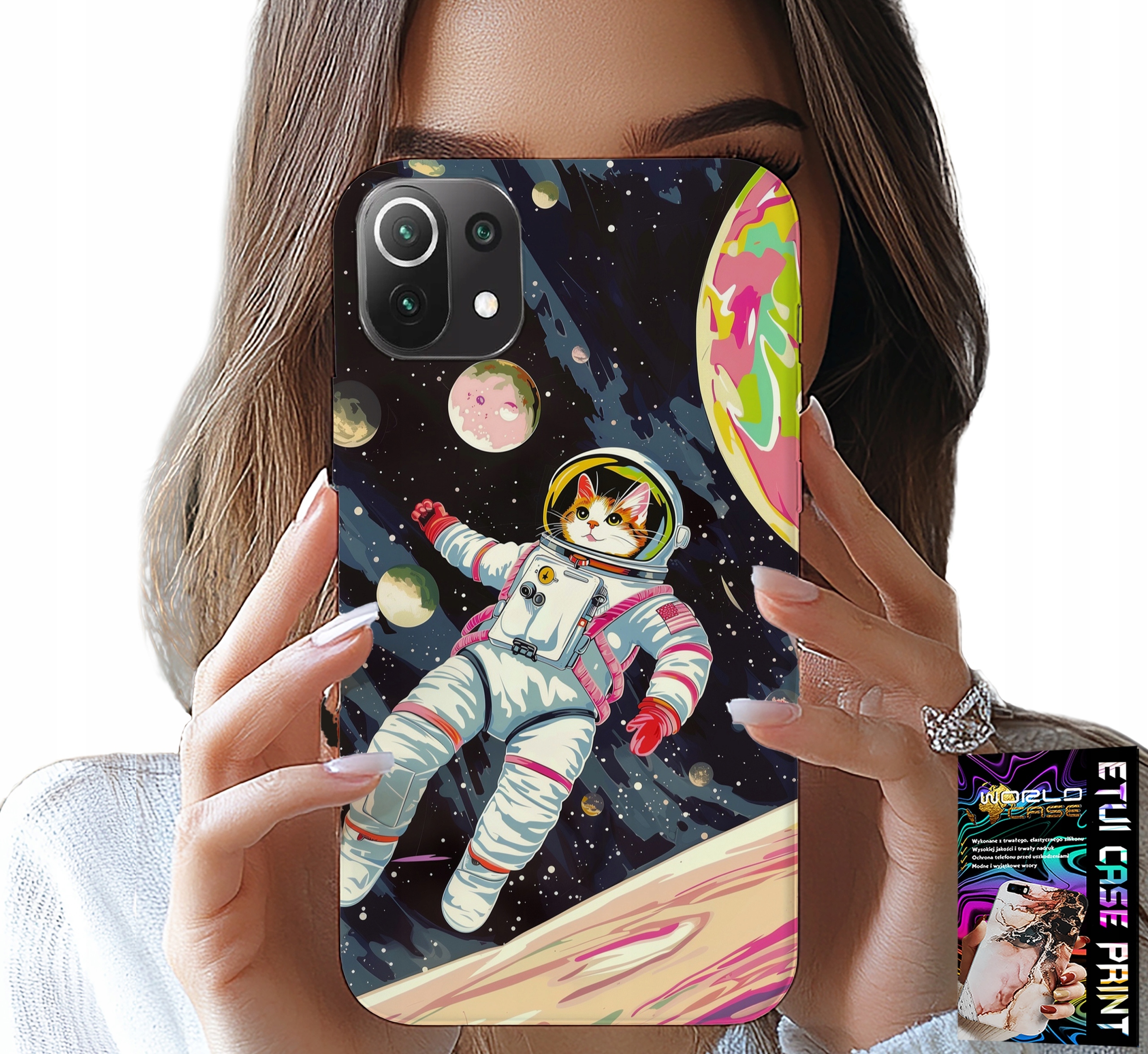 ETUI DO XIAOMI MI 11 LITE - KOCI ASTRONAUTA KOT KOSMOS OBUDOWA CASE