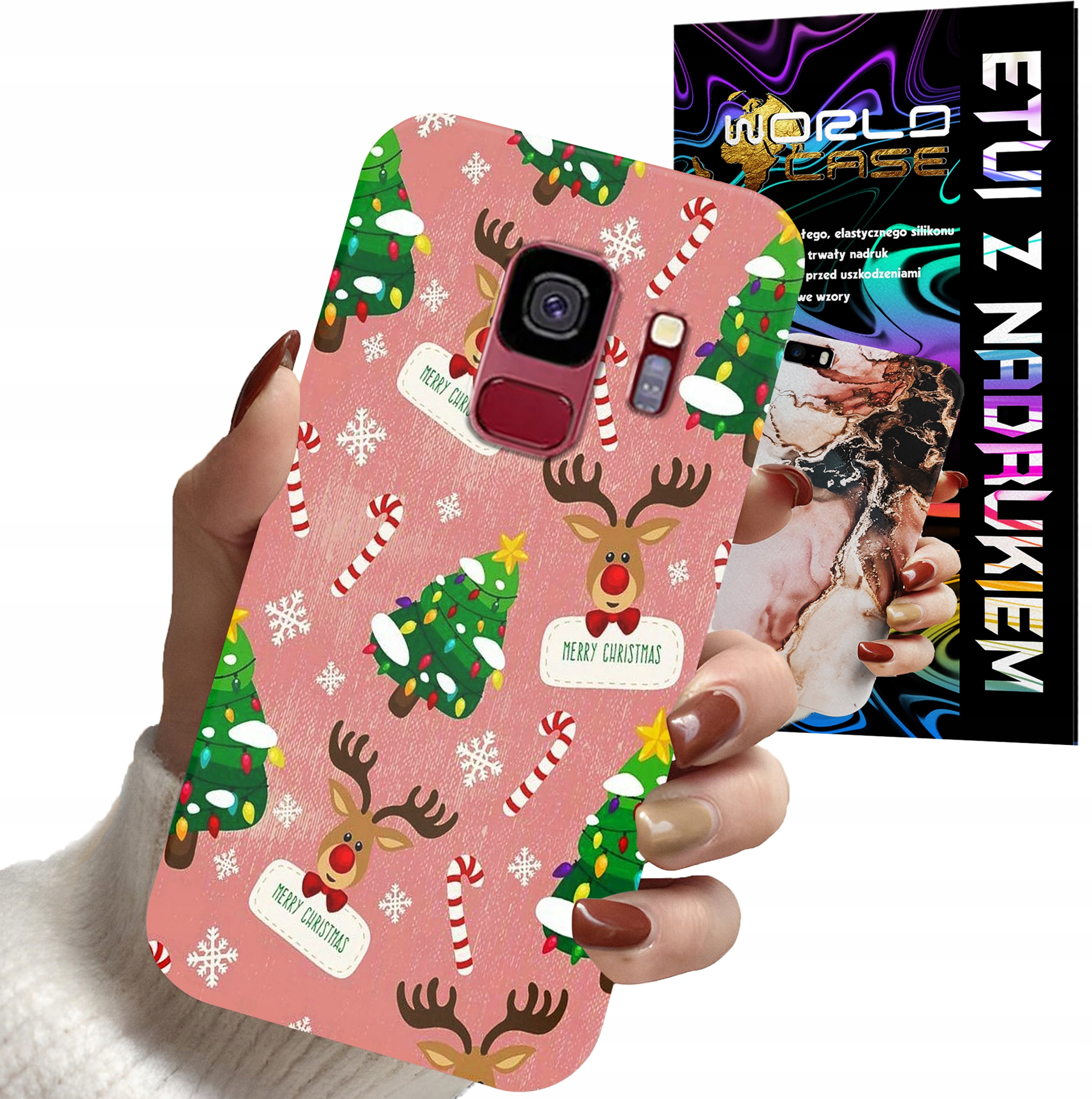 ETUI CASE DO SAMSUNG S9 - ŚWIĄTECZNE WZORY RENIFER MIKOŁAJ PREZENT