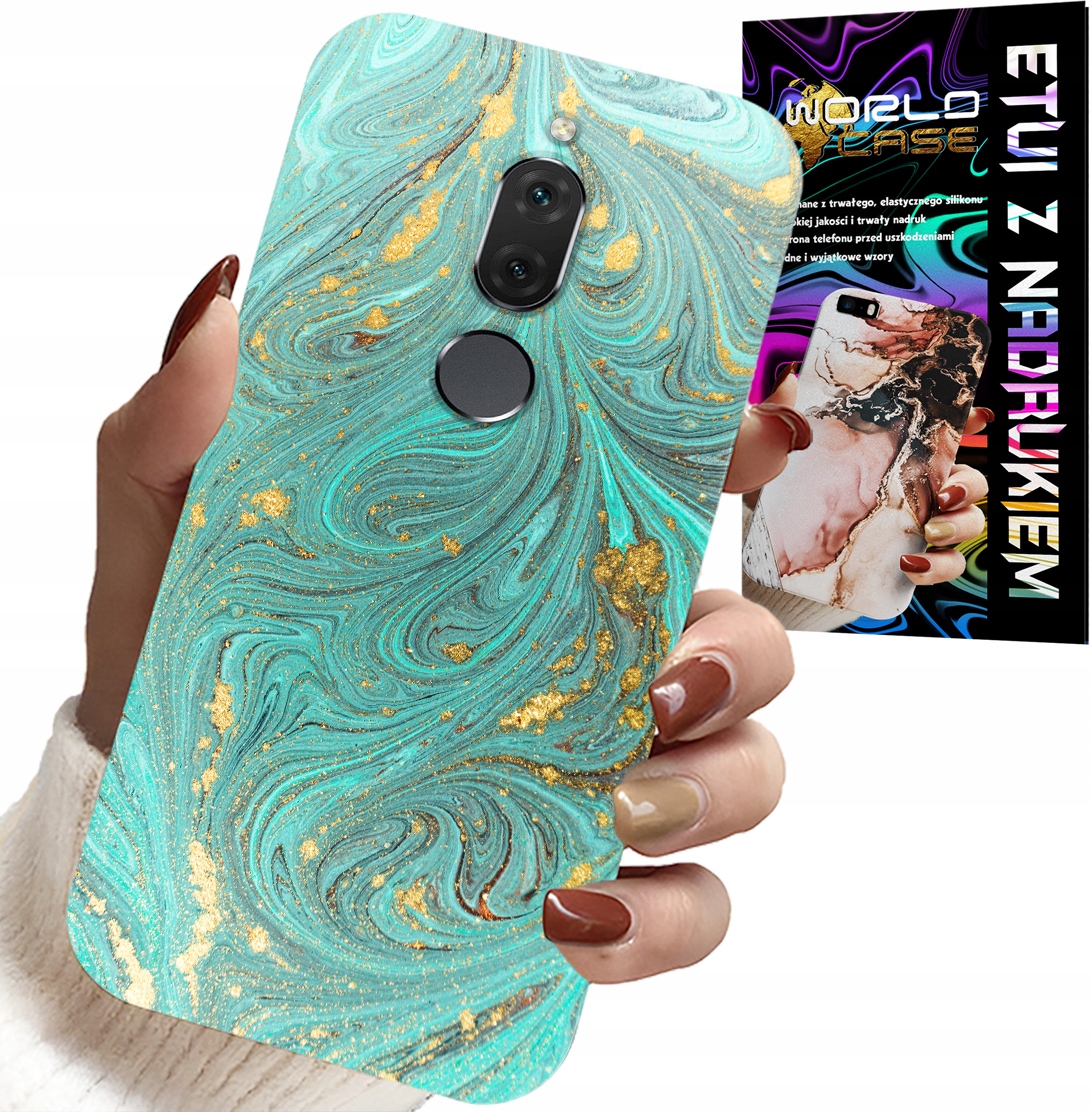 ETUI DO HUAWEI MATE 10 LITE - MARMURKOWE WZORY + SZKŁO HARTOWANE