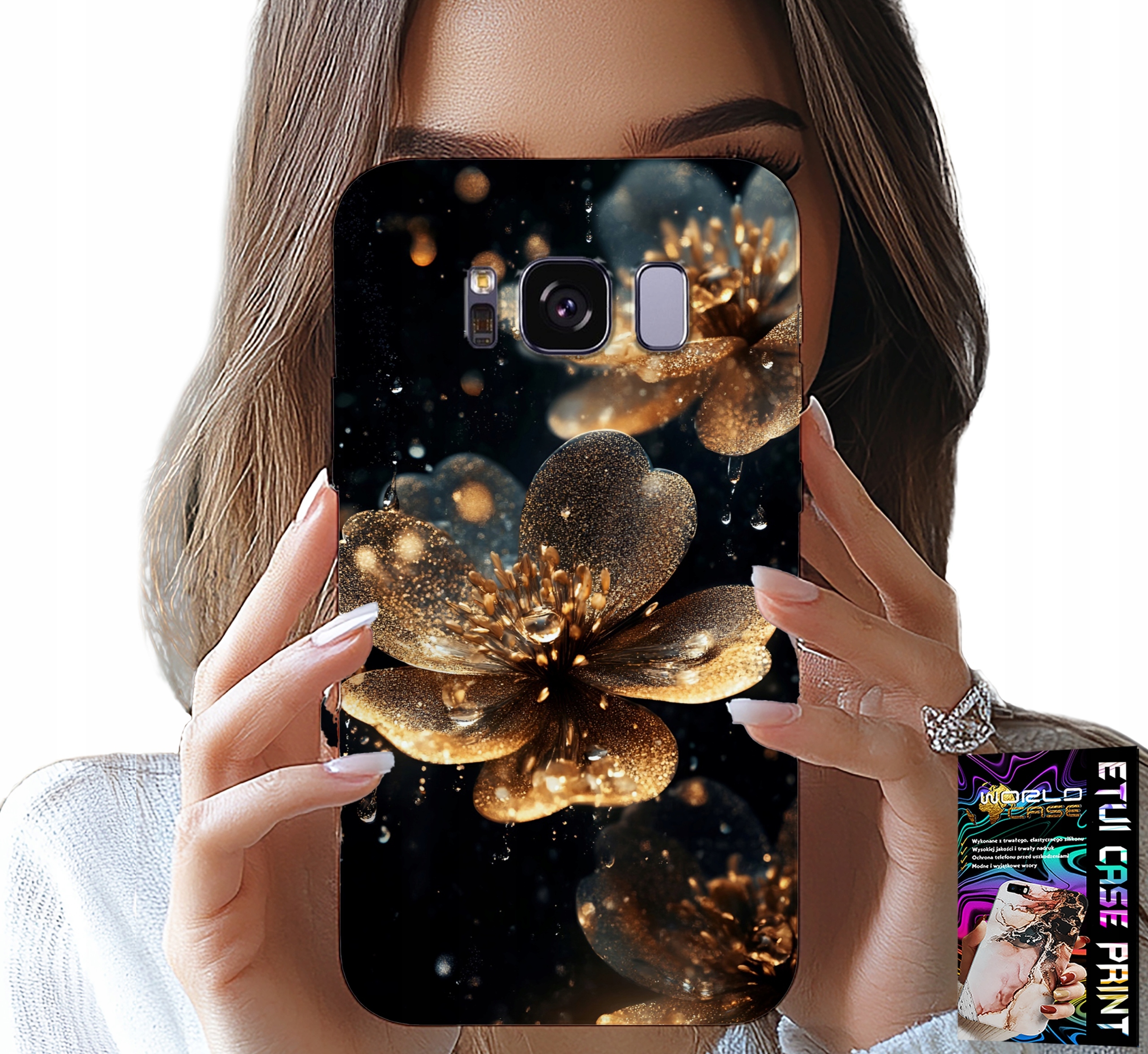 ETUI DO SAMSUNG GALAXY S8 - PIĘKNE WZORY KWIATÓW, PLECKI, FUTERAŁ