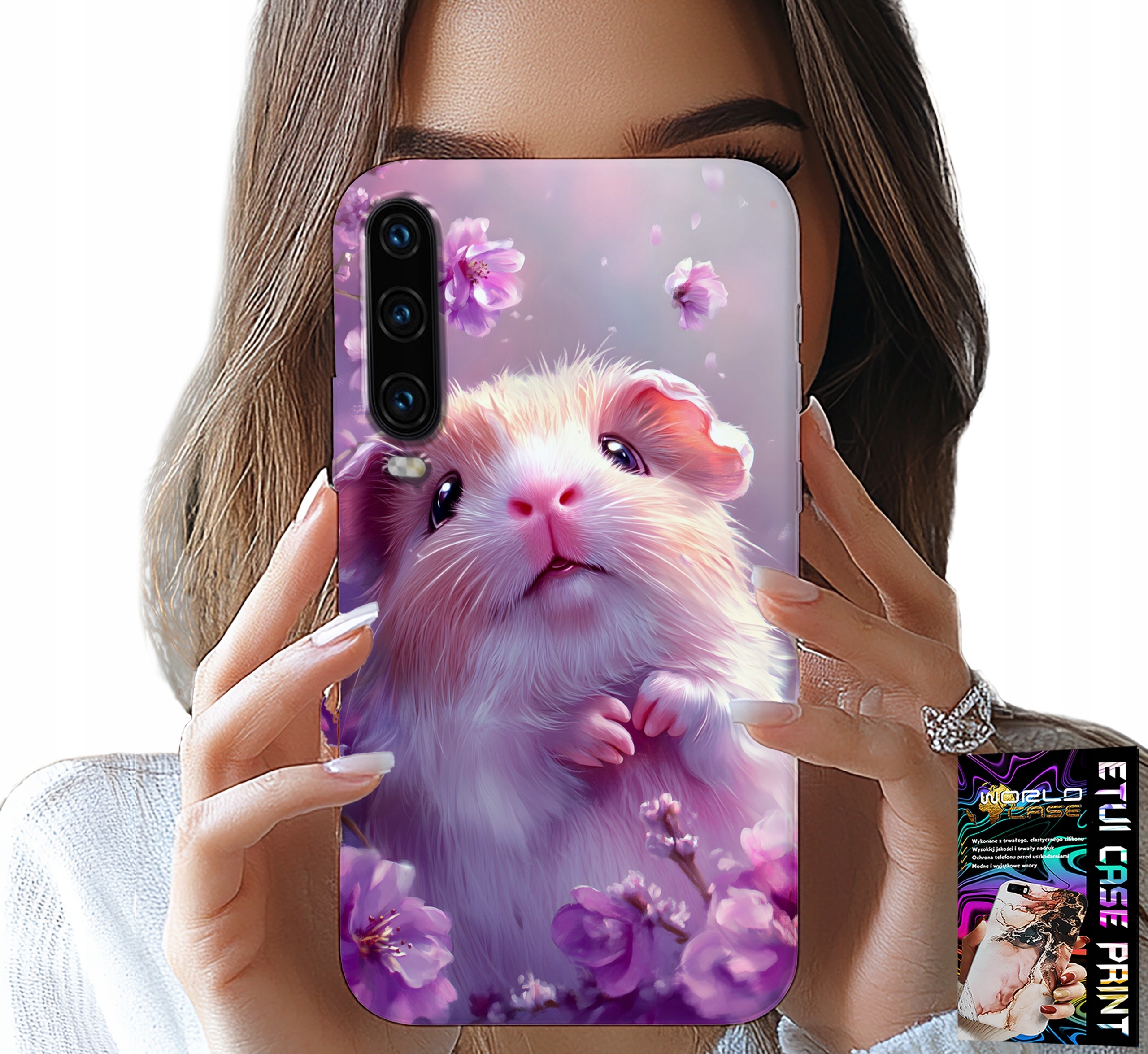 ETUI DO HUAWEI P30 - SŁODKI CHOMIK, GRYZONIE WZORY DLA DZIECI