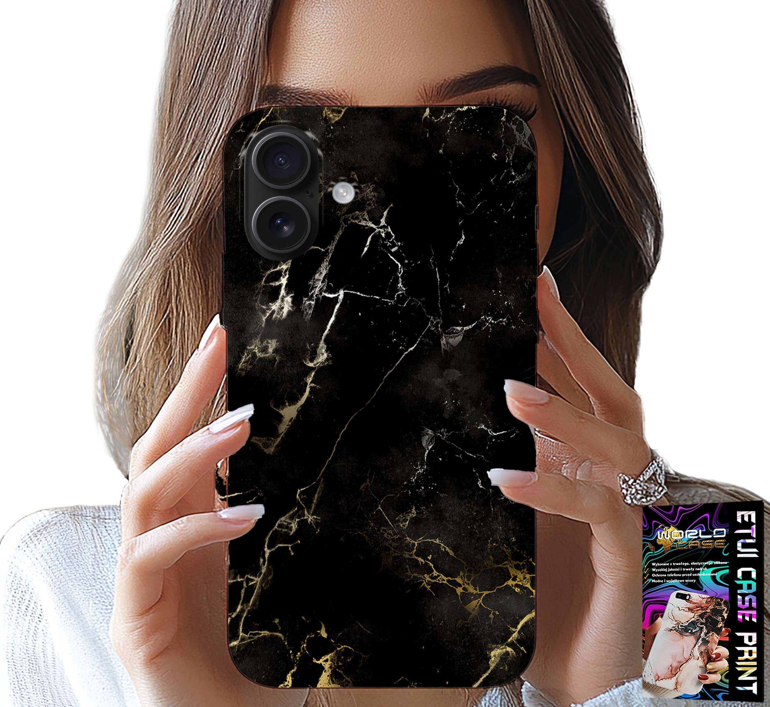 ETUI DO IPHONE 16 - KAMIENNE ELEGANCKIE WZORY FUTERAŁ CASE