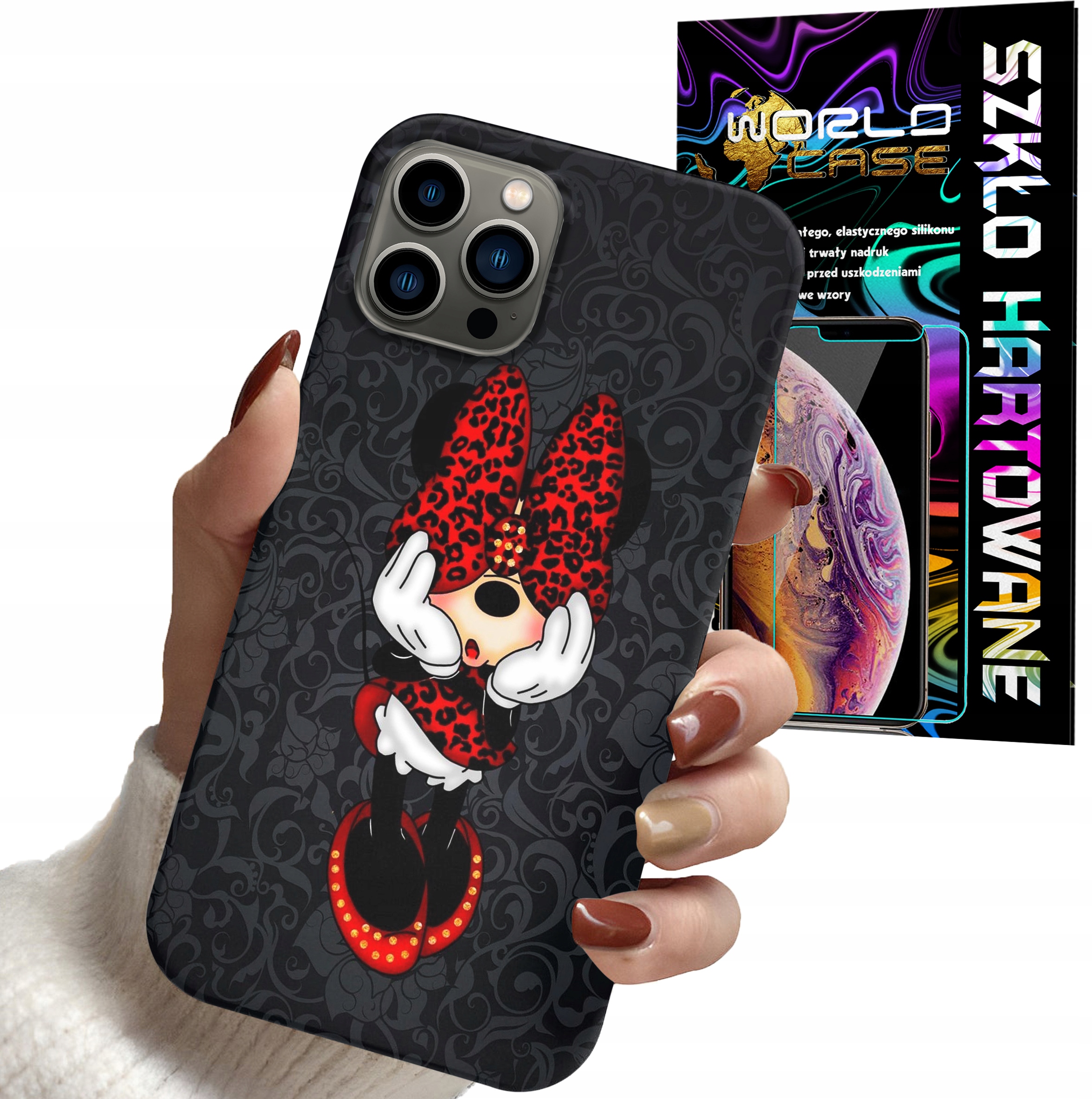 ETUI CASE DO IPHONE 16 PRO MAX - MYSZKA MINNIE MICKEY MINI + SZKŁO