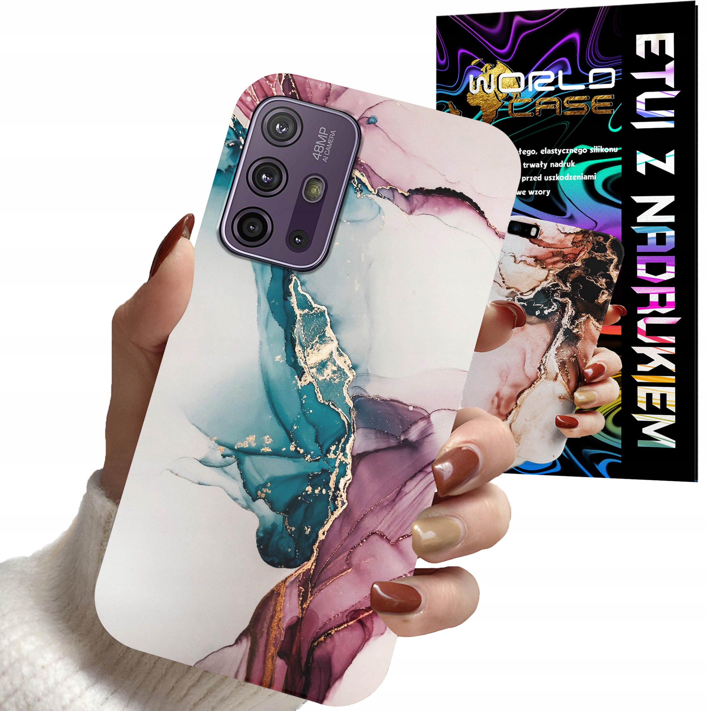 ETUI CASE DO MOTOROLA MOTO G10 / G30 - MARMUR WZORY DLA KOBIET PLECKI OBUDO