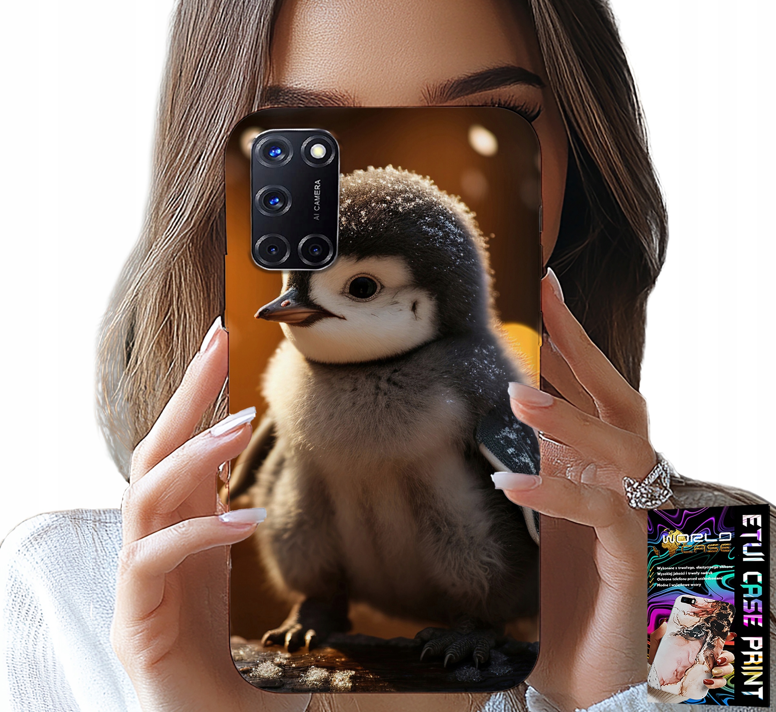 ETUI DO OPPO A52 - SŁODKI PINGWIN, TUPTAK, MADAGASKAR WZORY