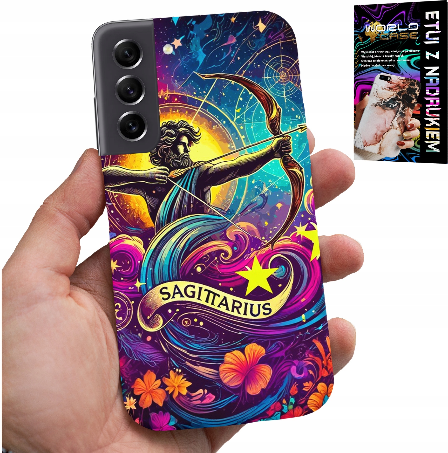 ETUI DO SAMSUNG GALAXY S22 - ZNAK ZODIAKU, STRZELEC ASTRONOMIA PLECKI
