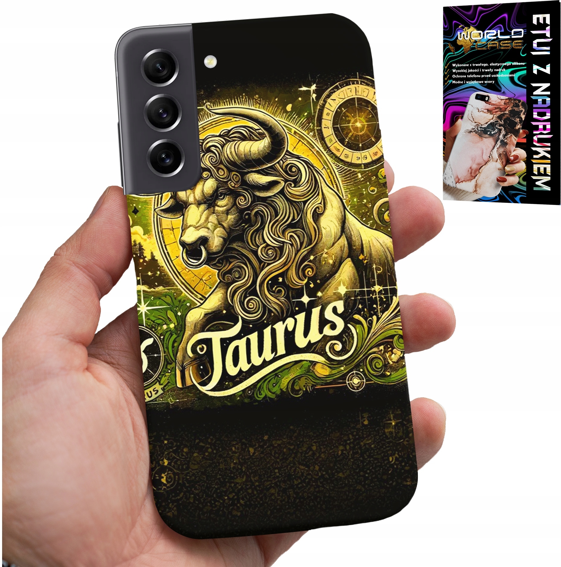 ETUI DO SAMSUNG GALAXY S22 PLUS - ZNAK ZODIAKU BYK ASTRONOMIA FUTERAŁ