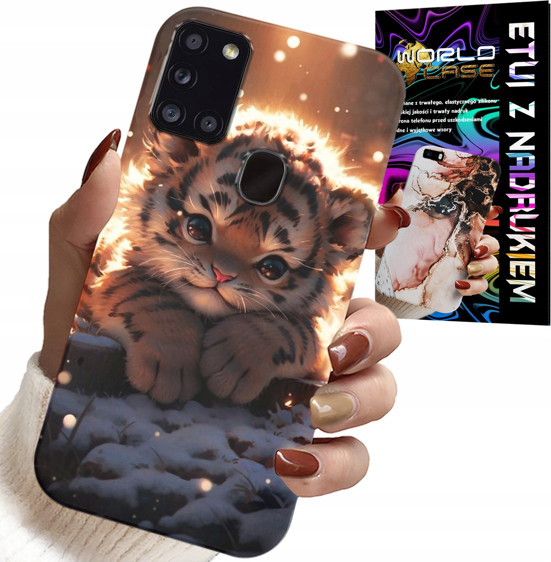 ETUI DO SAMSUNG GALAXY A21s - Z NADRUKIEM SŁODKI TYGRYSEK OBUDOWA CASE