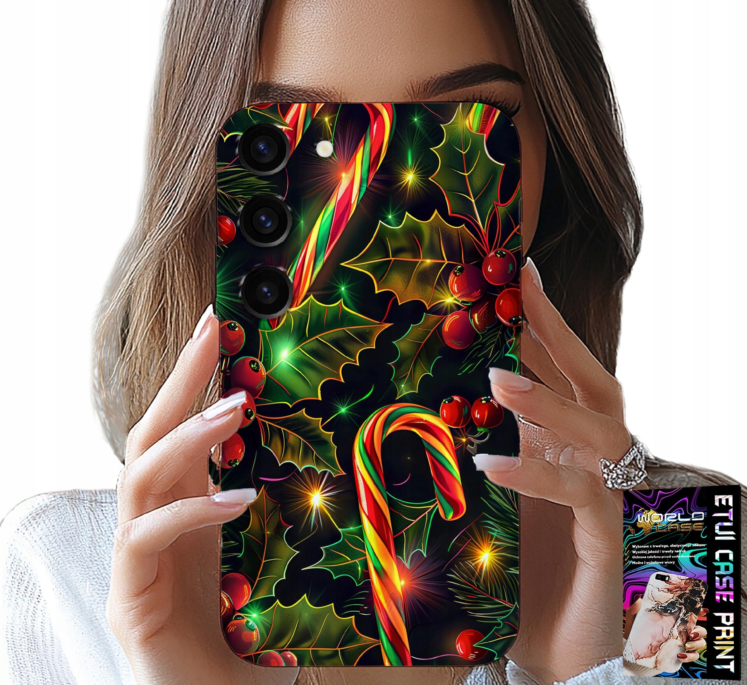 ETUI DO SAMSUNG GALAXY S23 PLUS - LASKA CUKROWA, JEMIOŁA, CHOINKA + SZKŁO