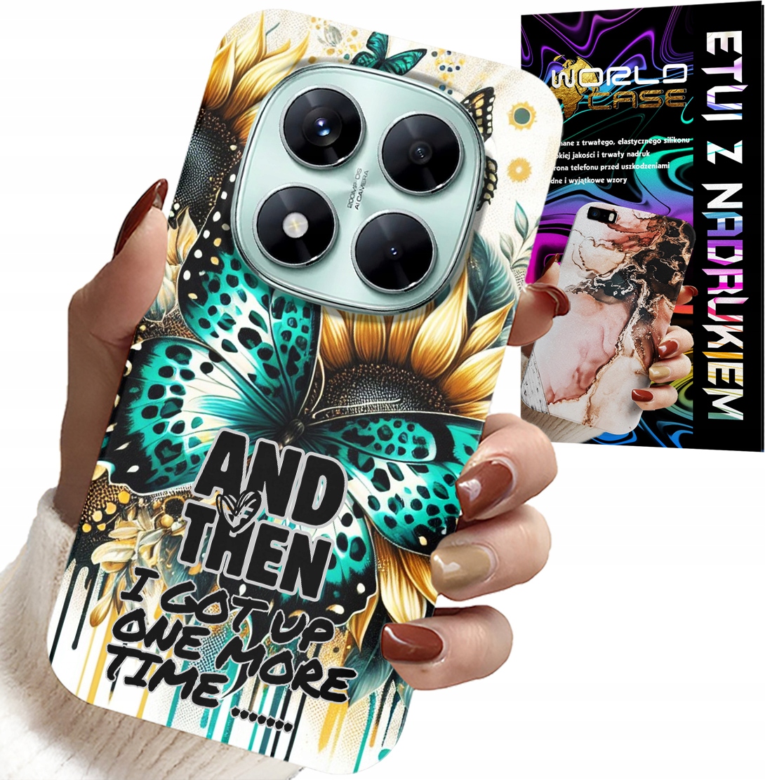 ETUI DO XIAOMI NOTE 14 PRO+ 5G - AND THEN I GOT UP, KOBIECE WZORY + FOLIA