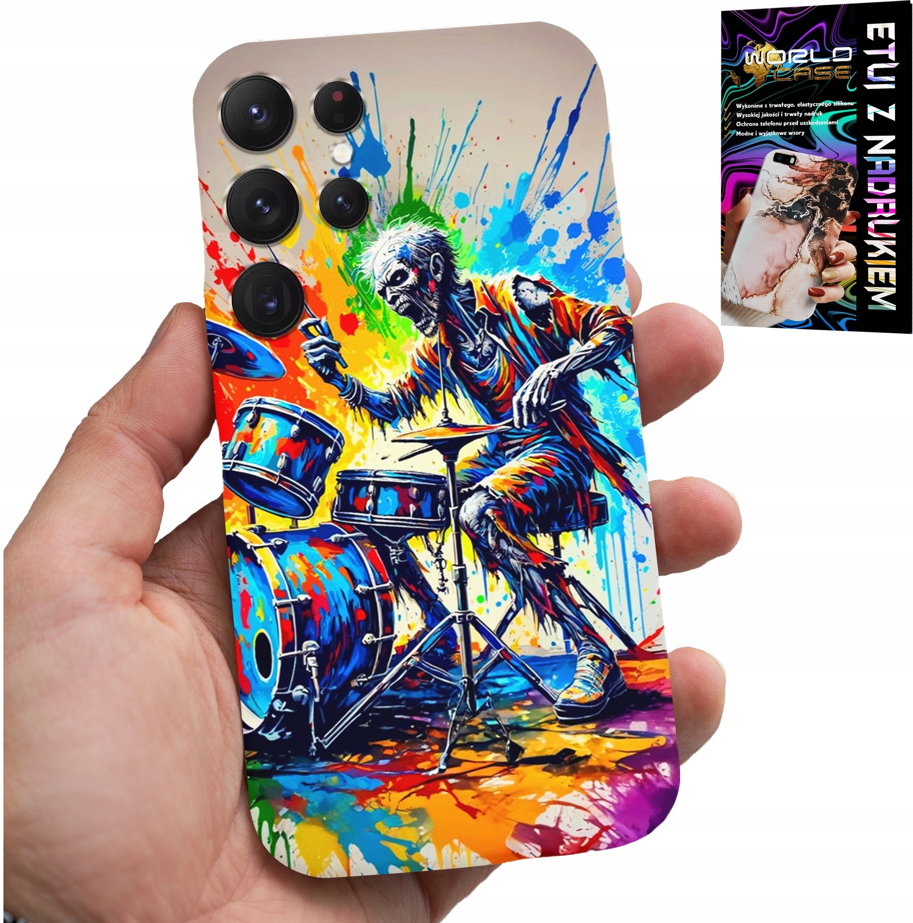 ETUI DO SAMSUNG GALAXY S23 Ultra - ROCK PERKUSJA BĘBNY KOŚCIOTRUP POKROWIEC