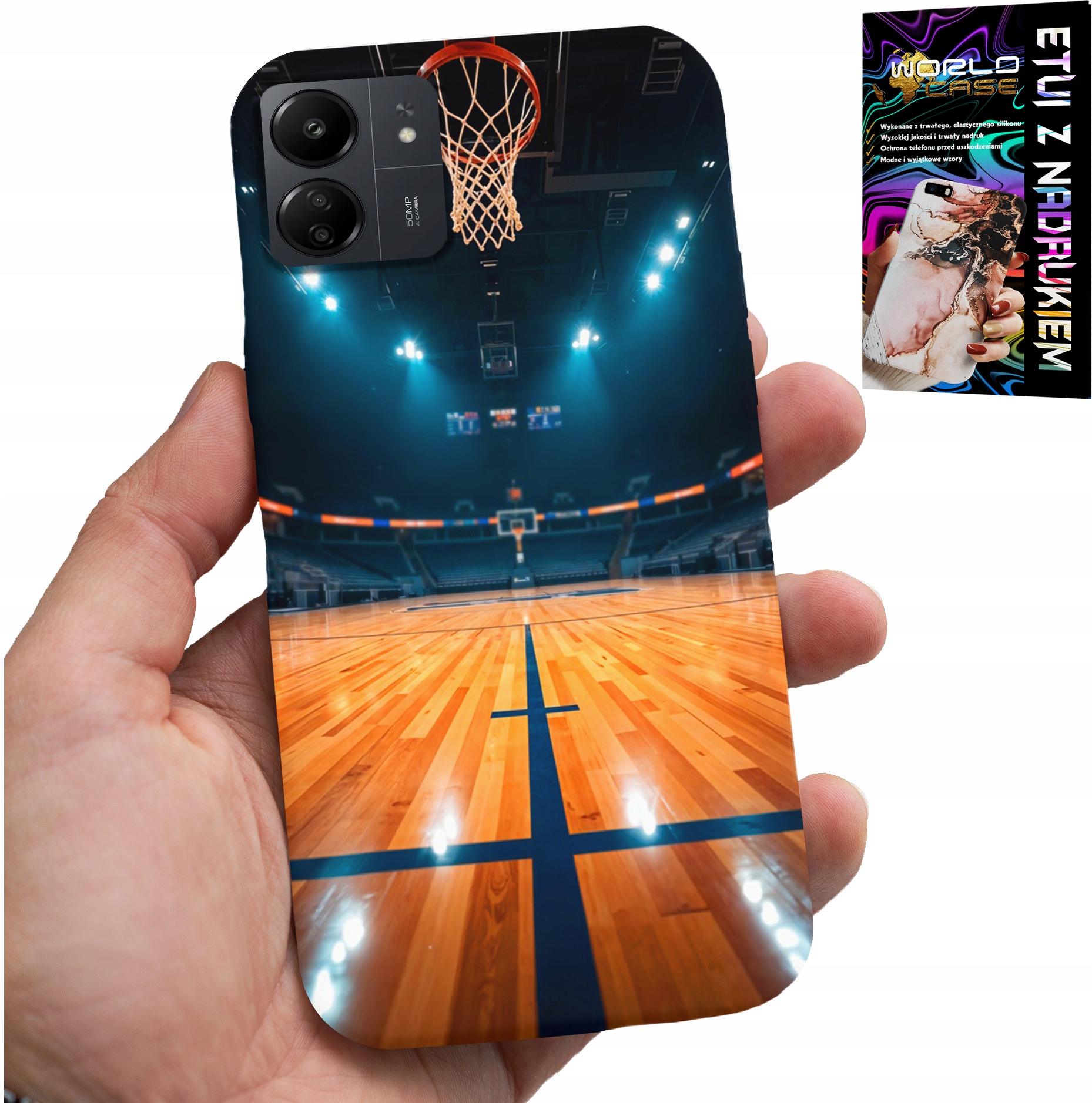 ETUI DO XIAOMI REDMI 13C 4G - KOSZYKÓWKA NBA BOISKO, KOSZ FAN WZORY