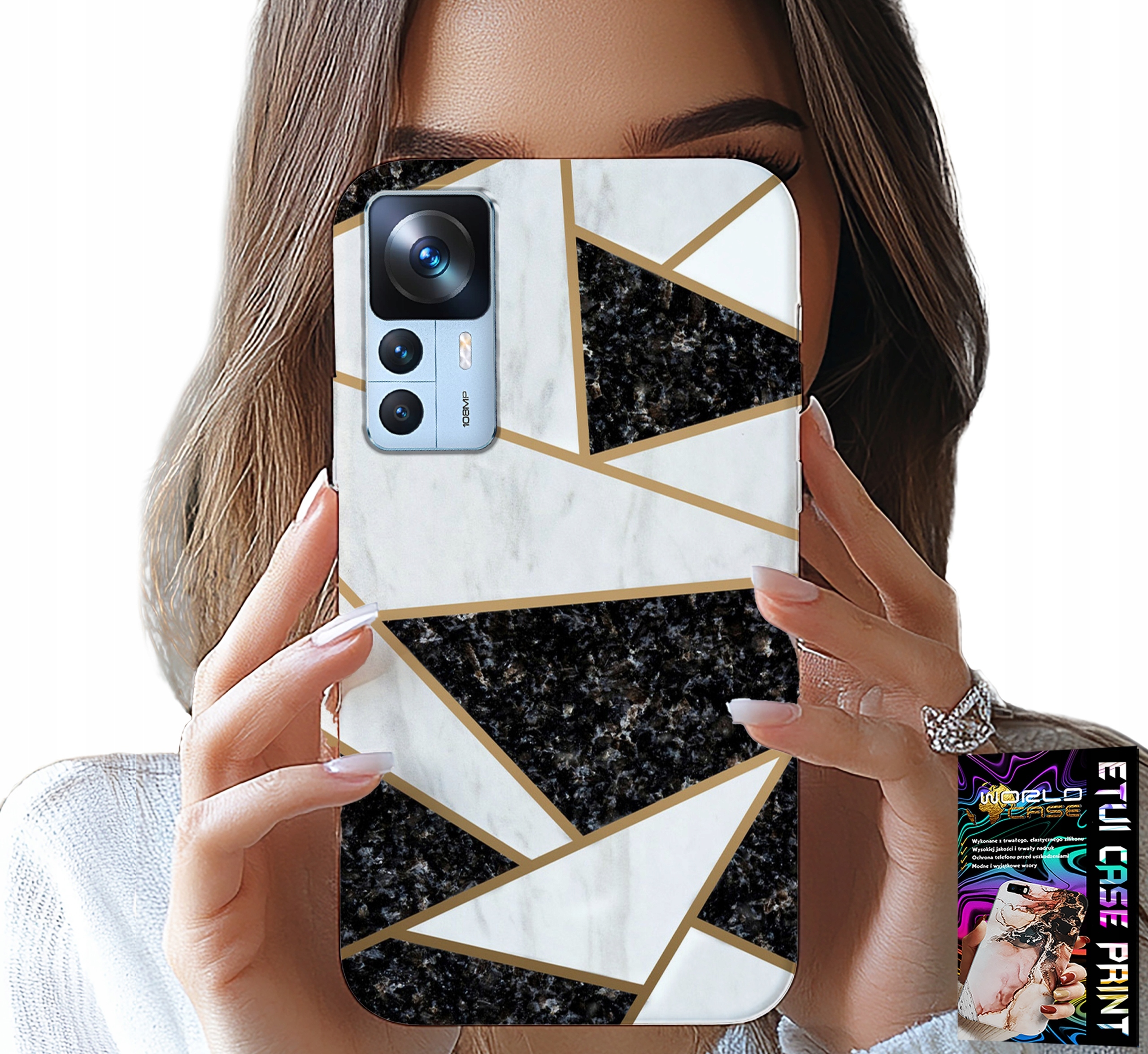 ETUI DO XIAOMI 12T / 12T PRO - ELEGANCKIE MODNE WZORY CASE + SZKŁO