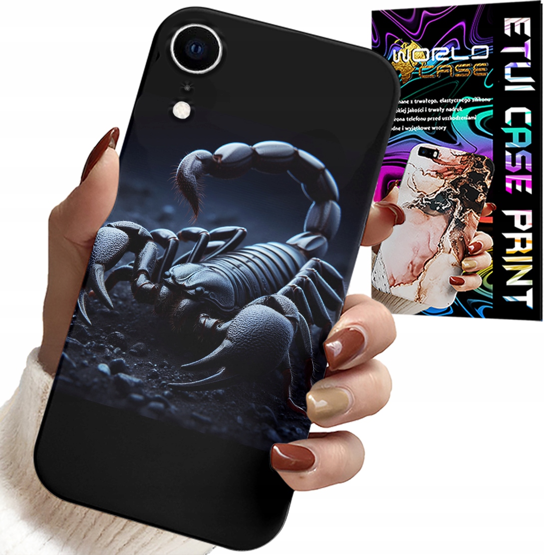 ETUI DO IPHONE XR - SKORPION, SKORPIONY + FOLIA HYDROŻELOWA