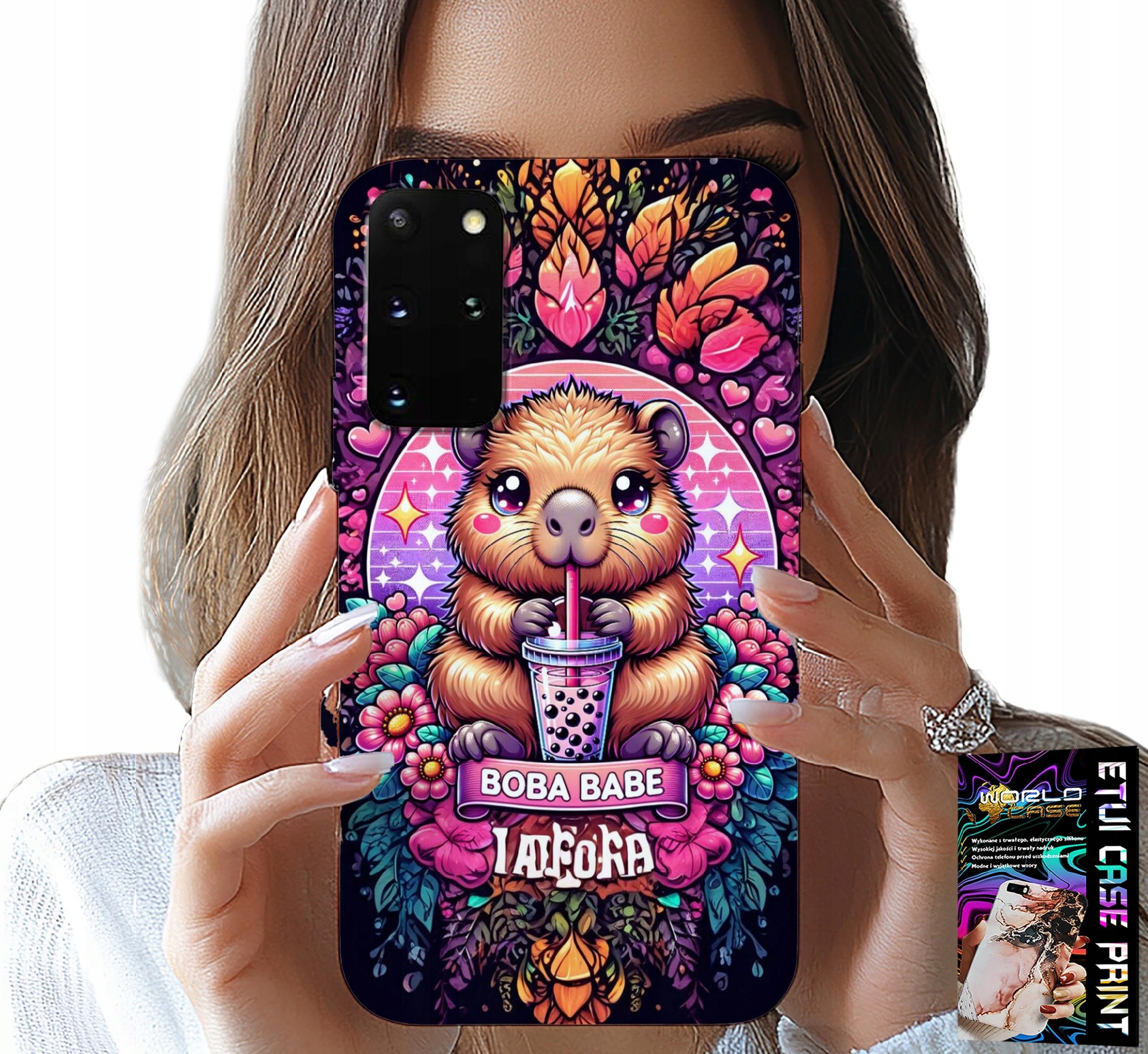 ETUI DO SAMSUNG GALAXY S20 PLUS - SŁODKA KAPIBARA Z SZEJKIEM, SUPER WZORY