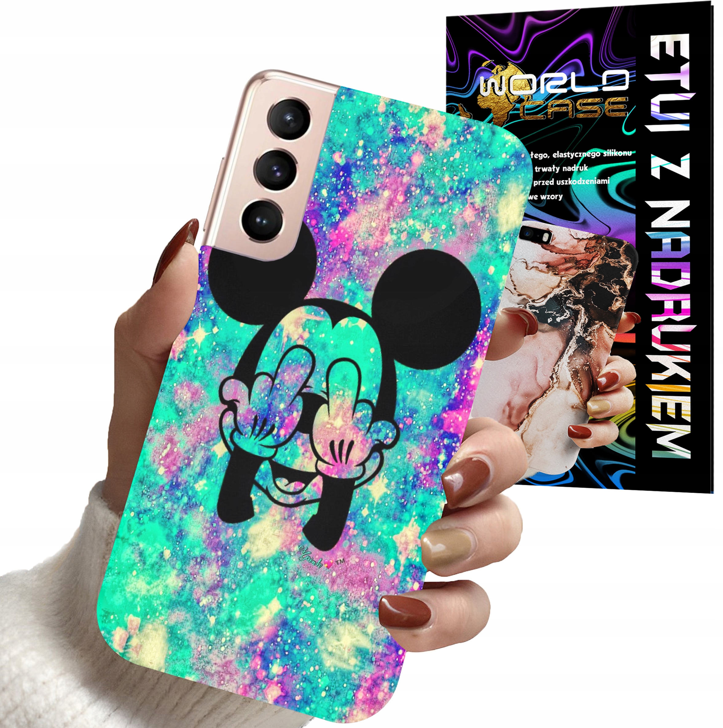 ETUI CASE DO SAMSUNG S22+ PLUS - MYSZKA MINNIE DAMSKIE WZORY PLECKI