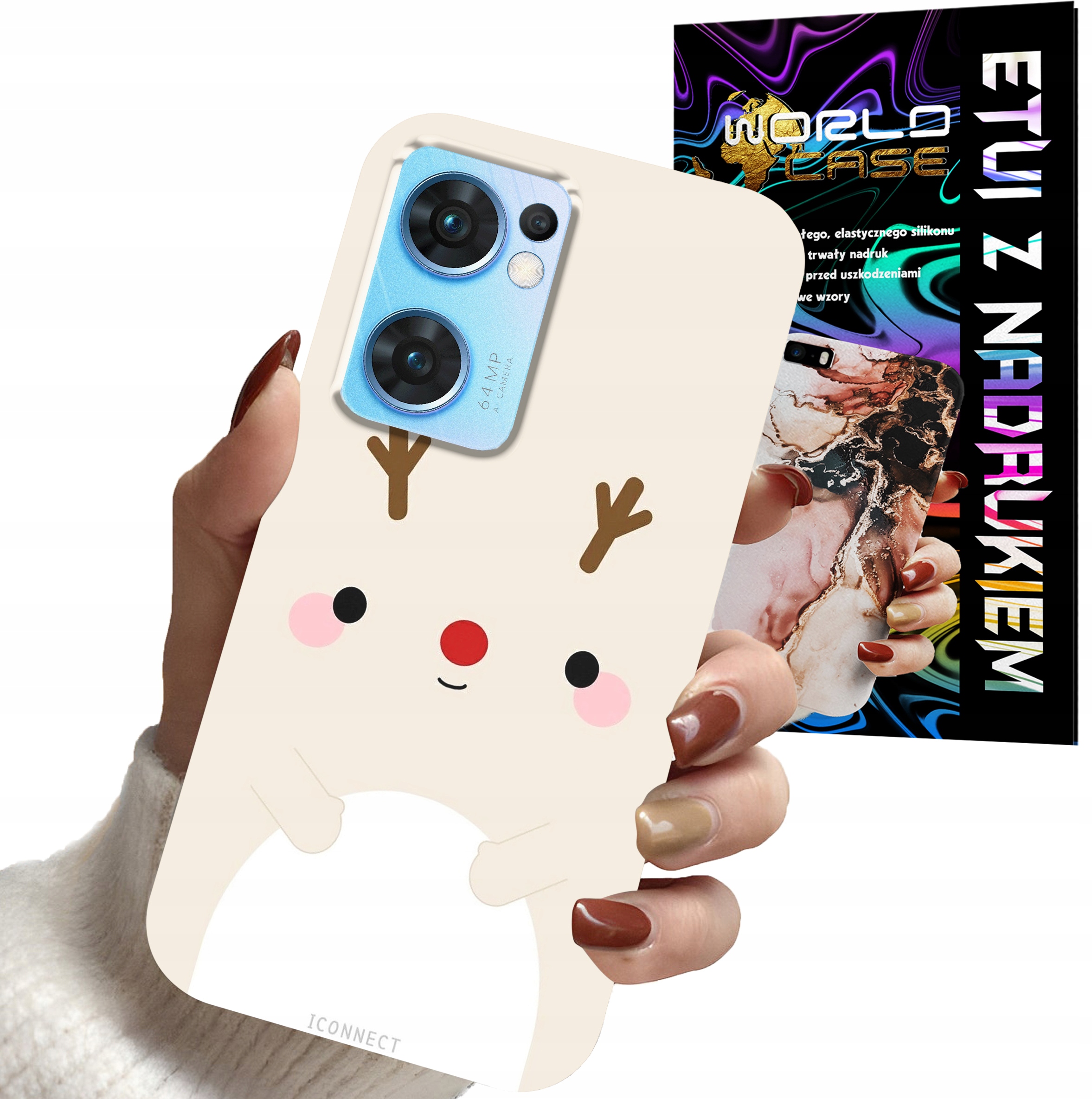 ETUI CASE DO OPPO FIND X5 LITE - ŚWIĄTECZNE WZORY RENIFER MIKOŁAJ ŚWIĘTA