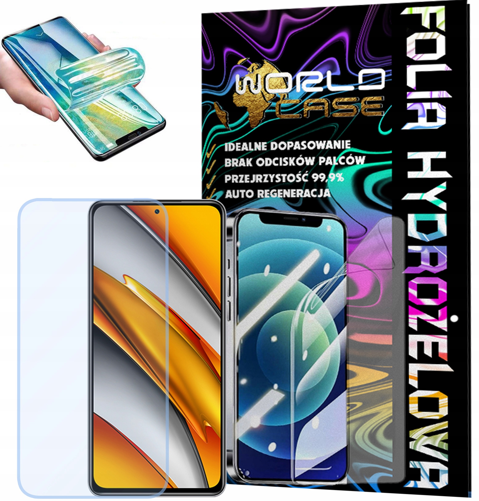 FOLIA HYDROŻELOWA OCHRONNA DO POCO F3 NA EKRAN MOCNA WYTRZYMAŁA