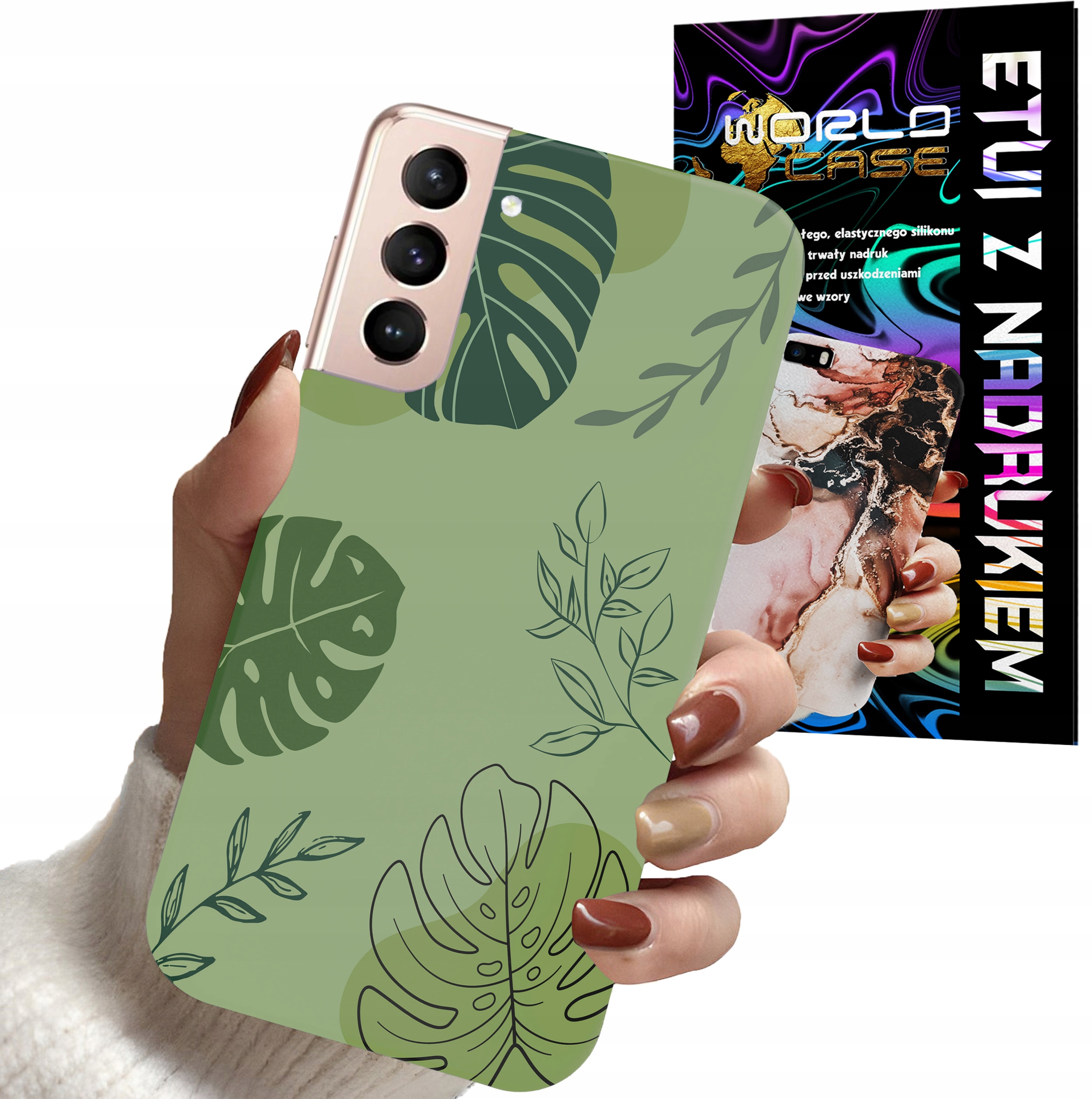 ETUI CASE DO SAMSUNG S22 - LIŚCIE WZORY DLA KOBIET KWIATY RÓŻE