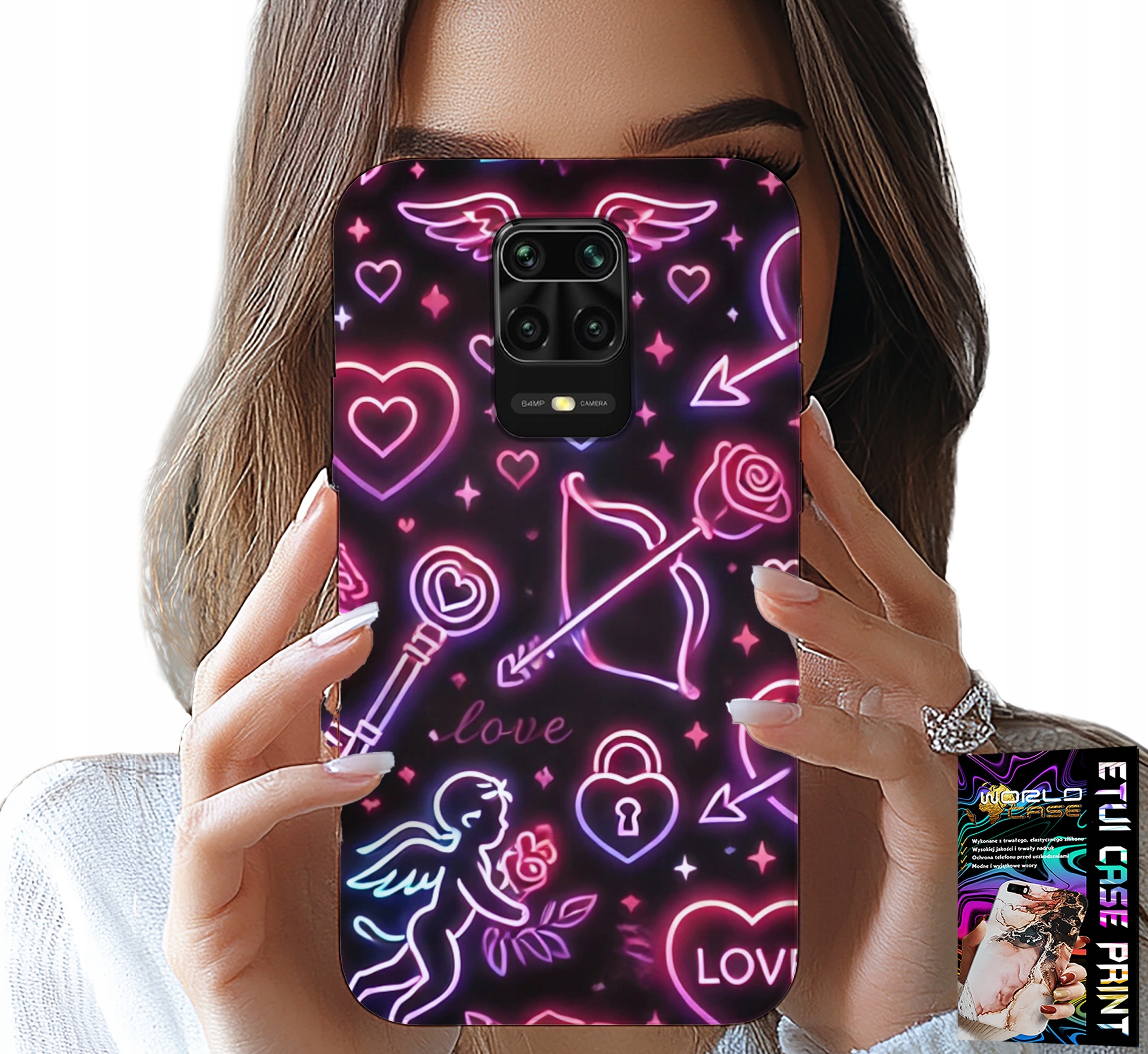 ETUI DO XIAOMI NOTE 9 PRO / 9S - WALENTYNKOWY CASE, ŁUP, KUPIDYN, SERCA