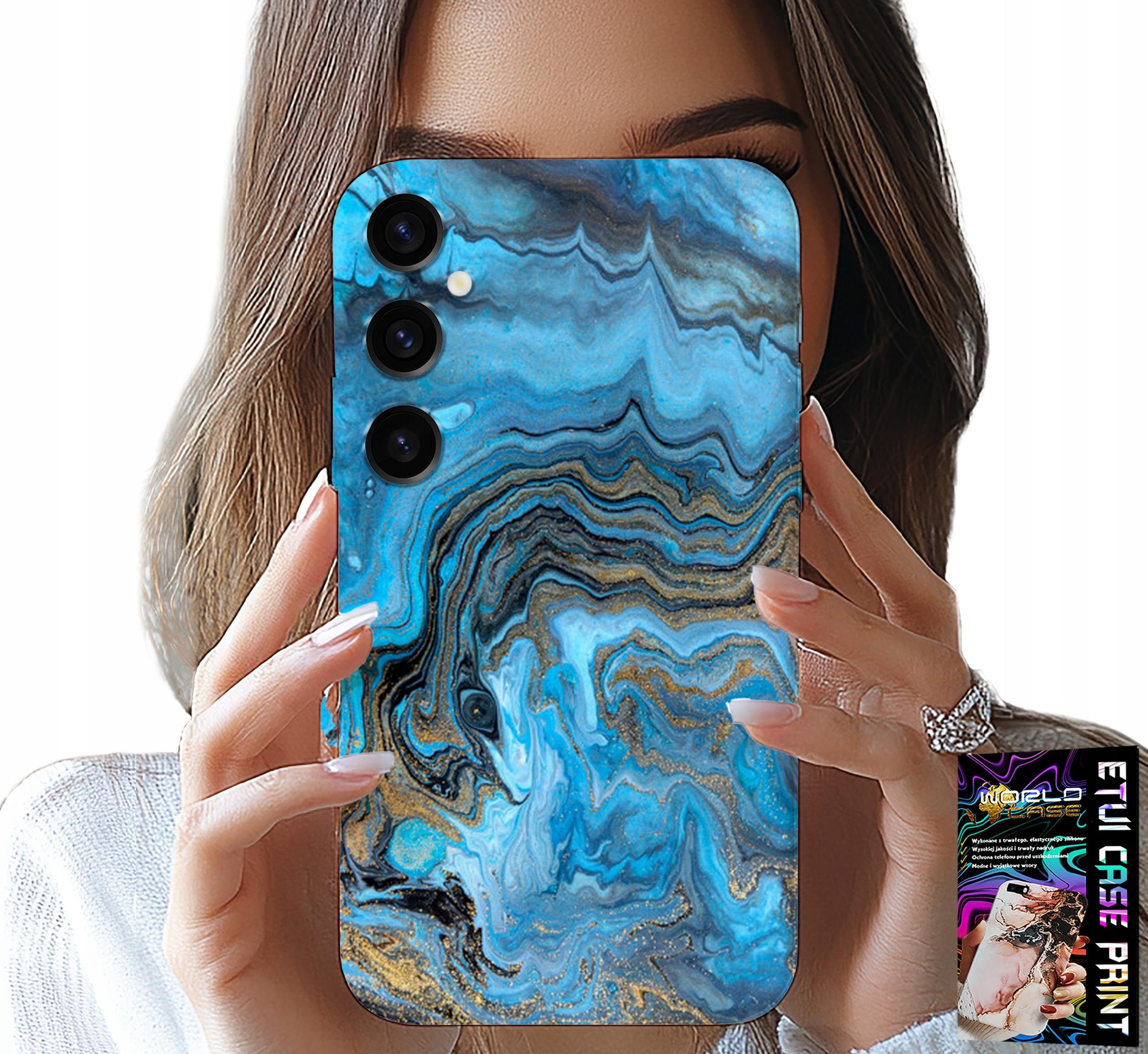 ETUI DO SAMSUNG GALAXY S24 PLUS - MARMURKOWE WZORY OBUDOWA CASE + FOLIA