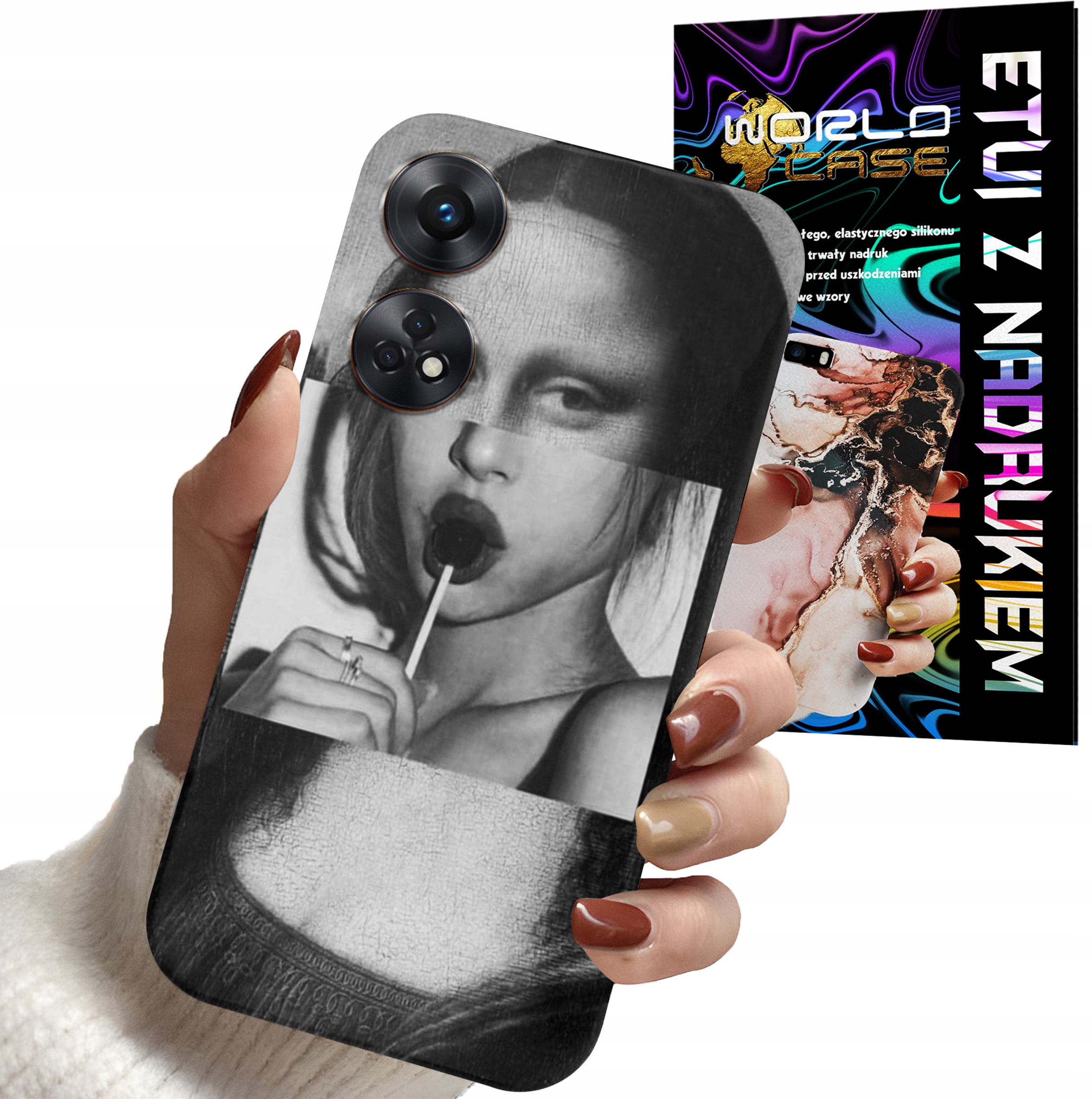 ETUI CASE DO OPPO RENO 8T 4G - MONA LISA WZORY DLA KOBIET PLECKI OBUDOWA