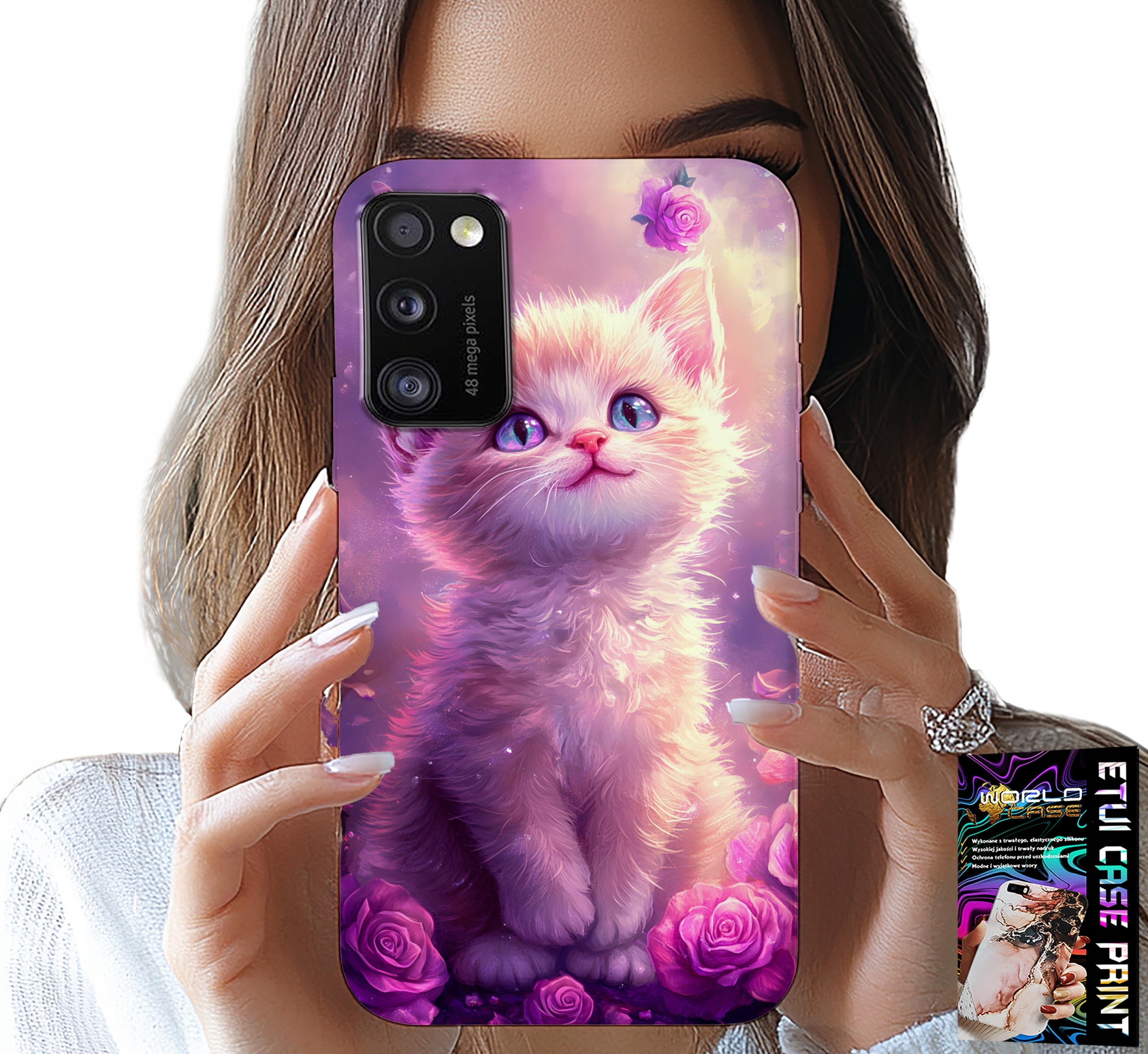 ETUI DO SAMSUNG GALAXY A41 - SŁODKI KOTEK, KOT, WZORY ZE ZWIERZĘTAMI