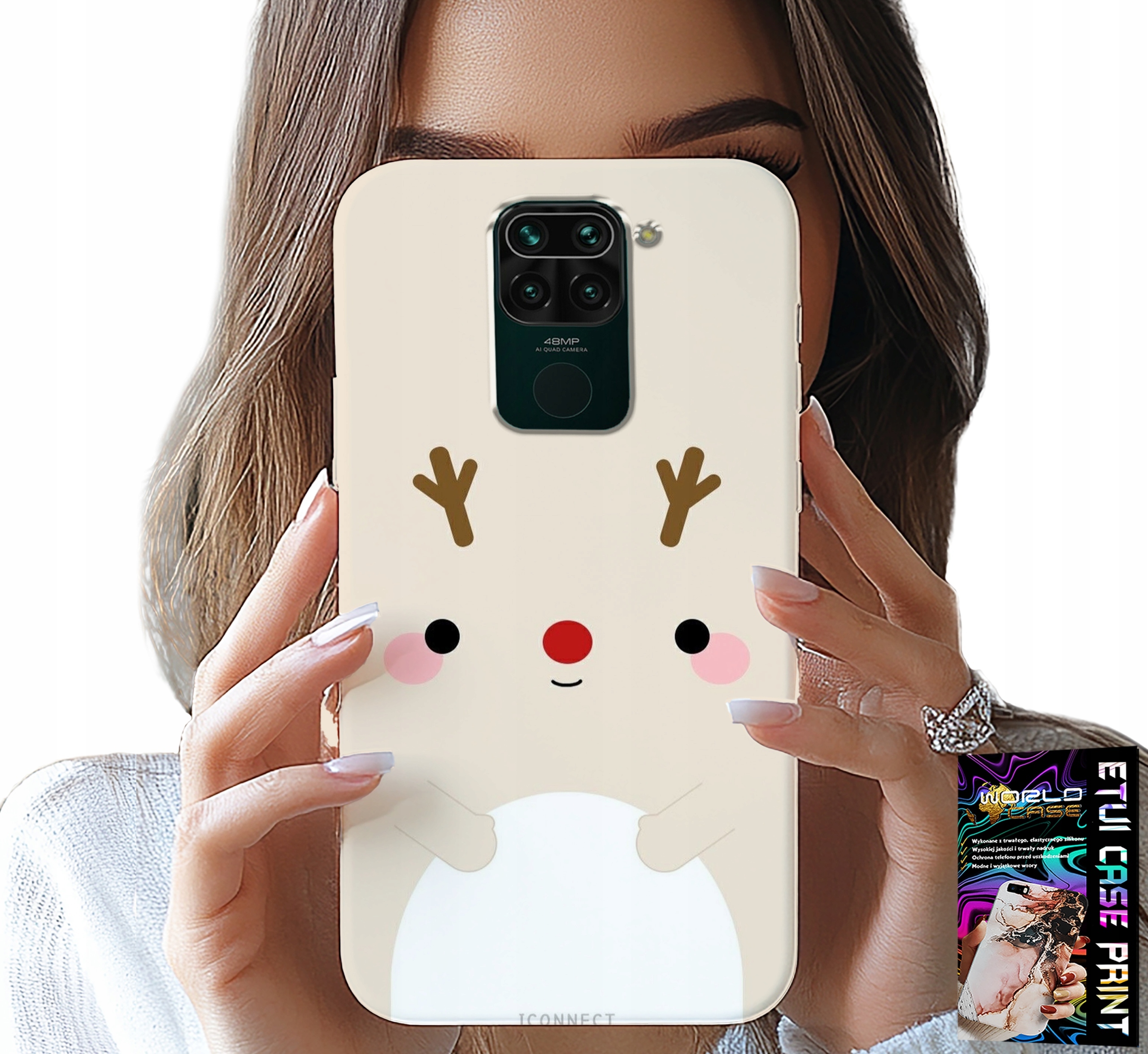 ETUI DO XIAOMI NOTE 9 - RENIFEREK, RENIFER, ŚWIĄTECZNE WZORY