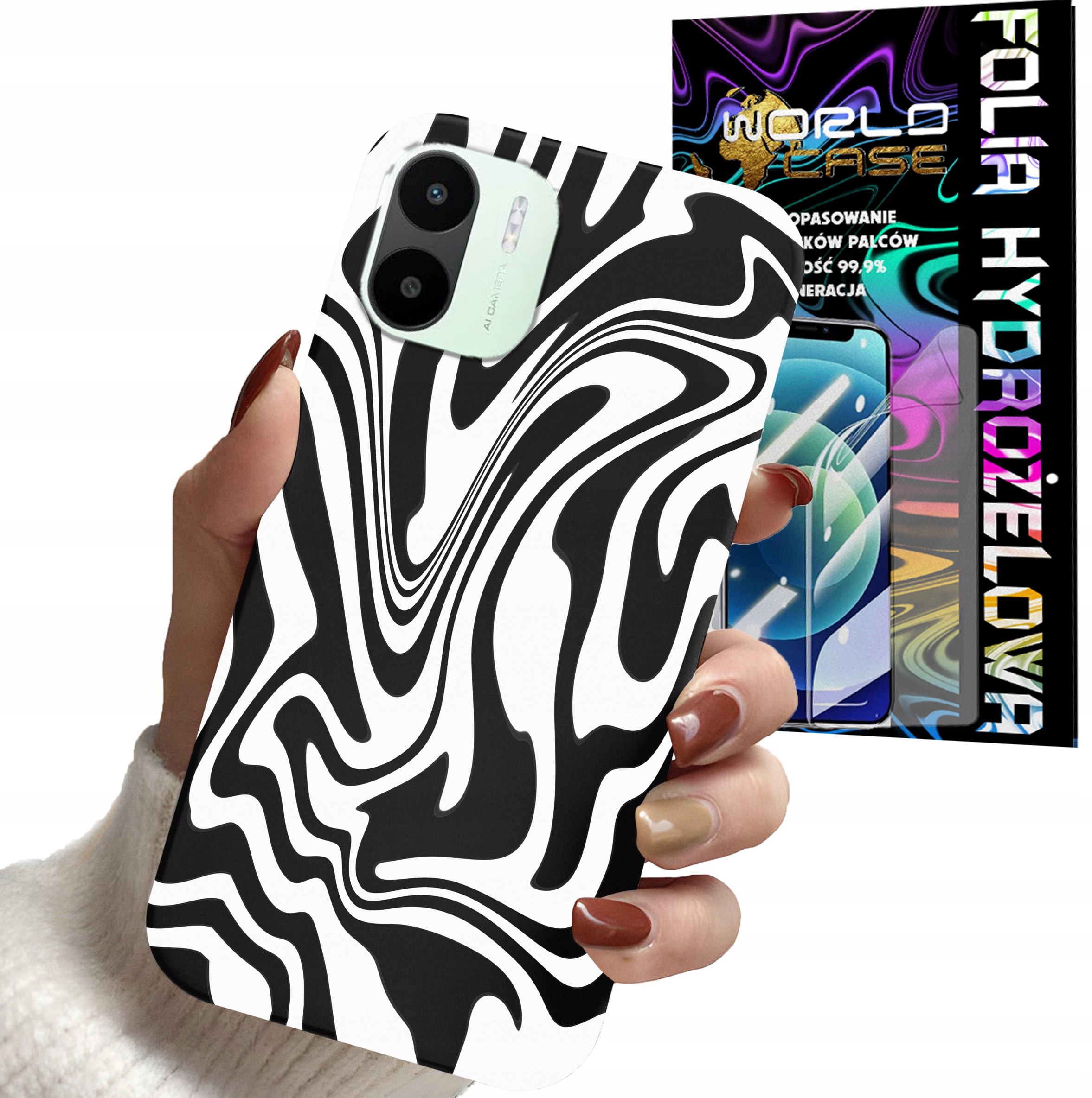 ETUI DO XIAOMI REDMI A2 - ABSTRAKCJA ZEBRA MODNE WZORY DLA KOBIET + FOLIA