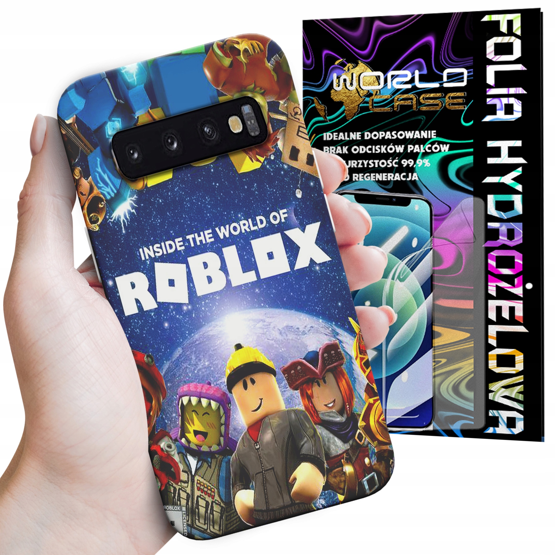 ETUI CASE DO SAMSUNG S10 - ROBLOX GRY BAJKI GTA MARIO SONIC + FOLIA