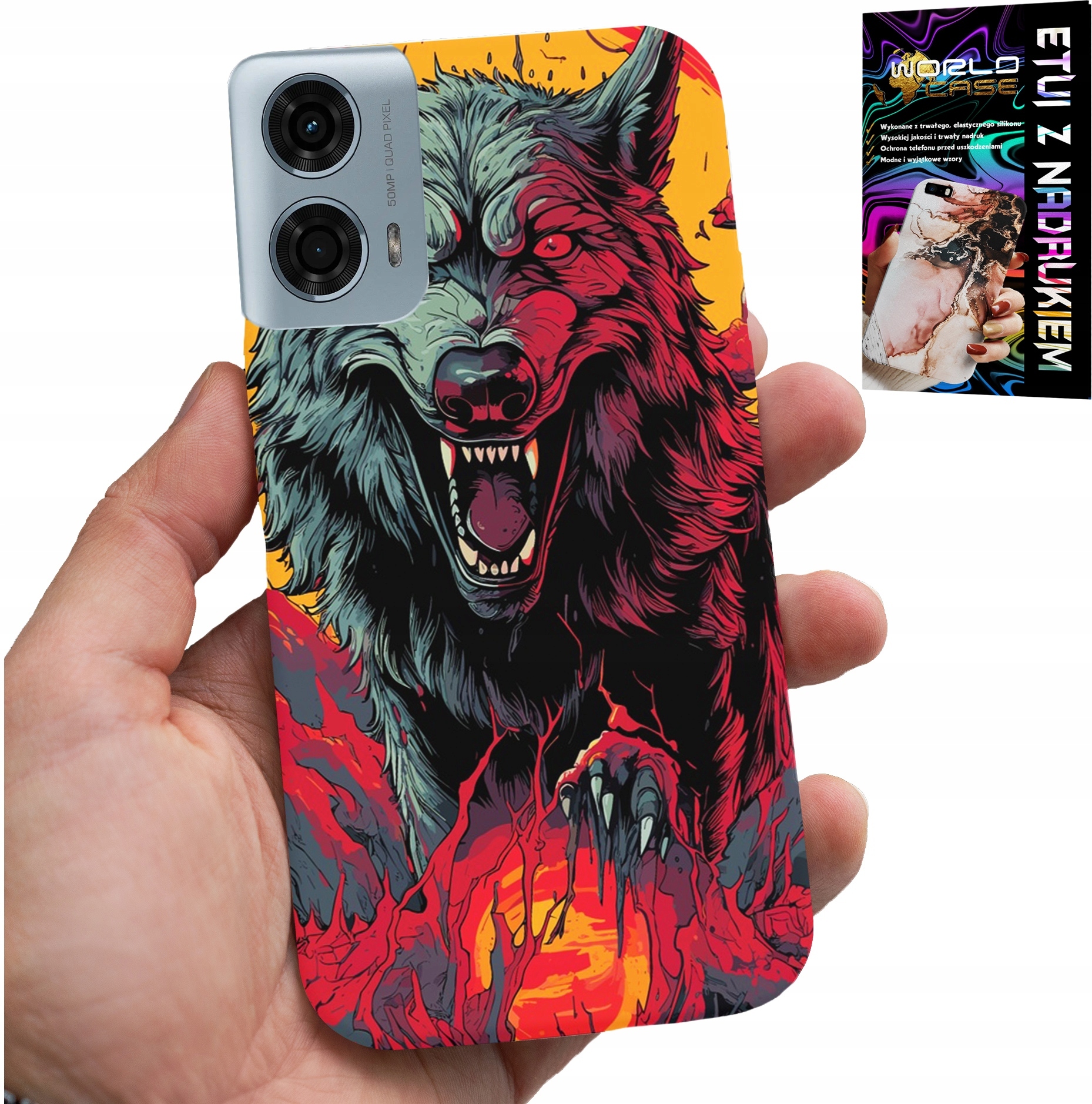 ETUI DO MOTOROLA G34 5G - WILK WILKI WATAHA SUPER WZORY CASE + FOLIA