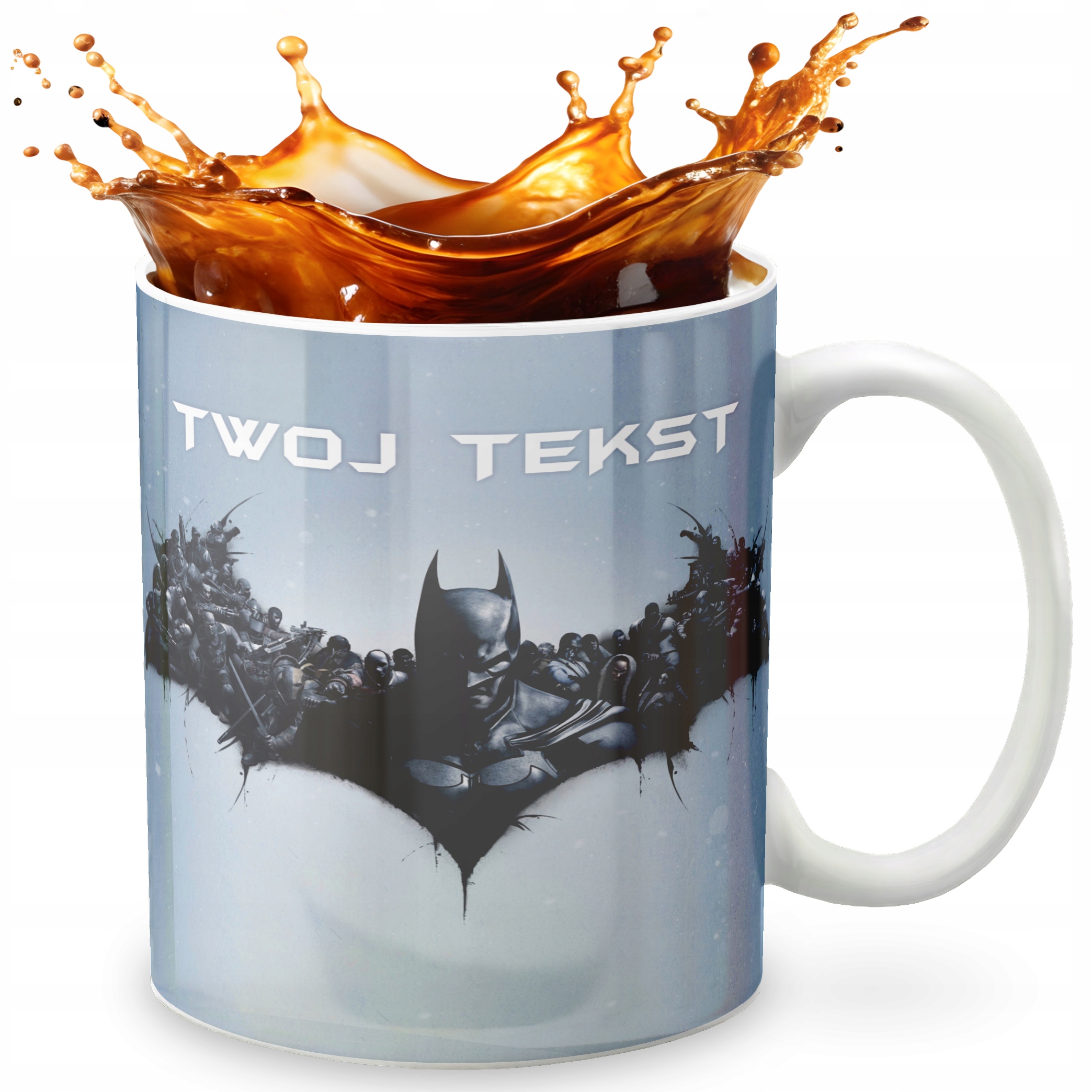 KUBEK 330ml GRAFIKA PREZENT ŚWIĘTA WZÓR - FILM BAT MAN JOKER + IMIĘ