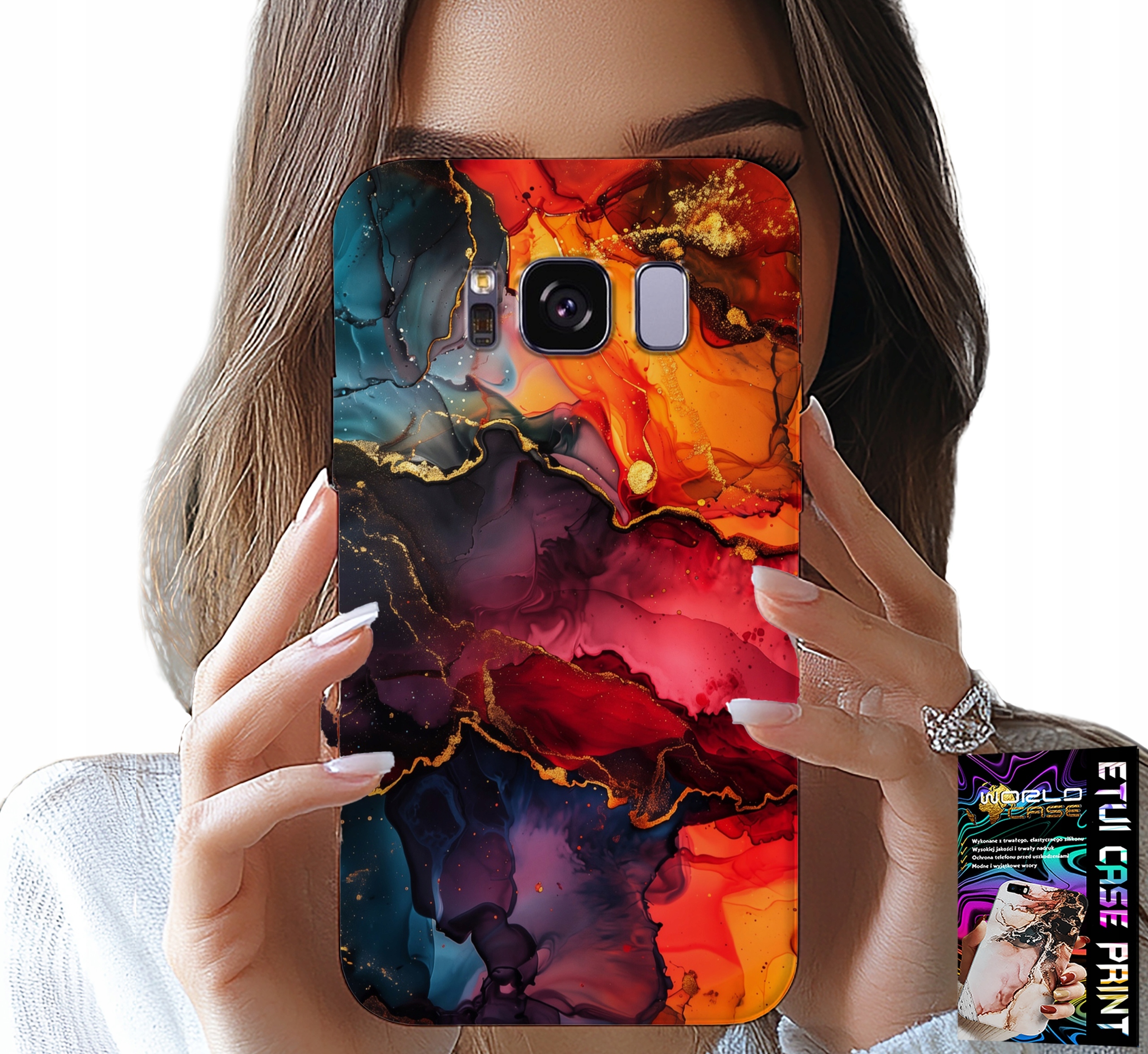 ETUI DO SAMSUNG GALAXY S8 - KAMIENNE WZORY, OBUDOWA CASE + FOLIA