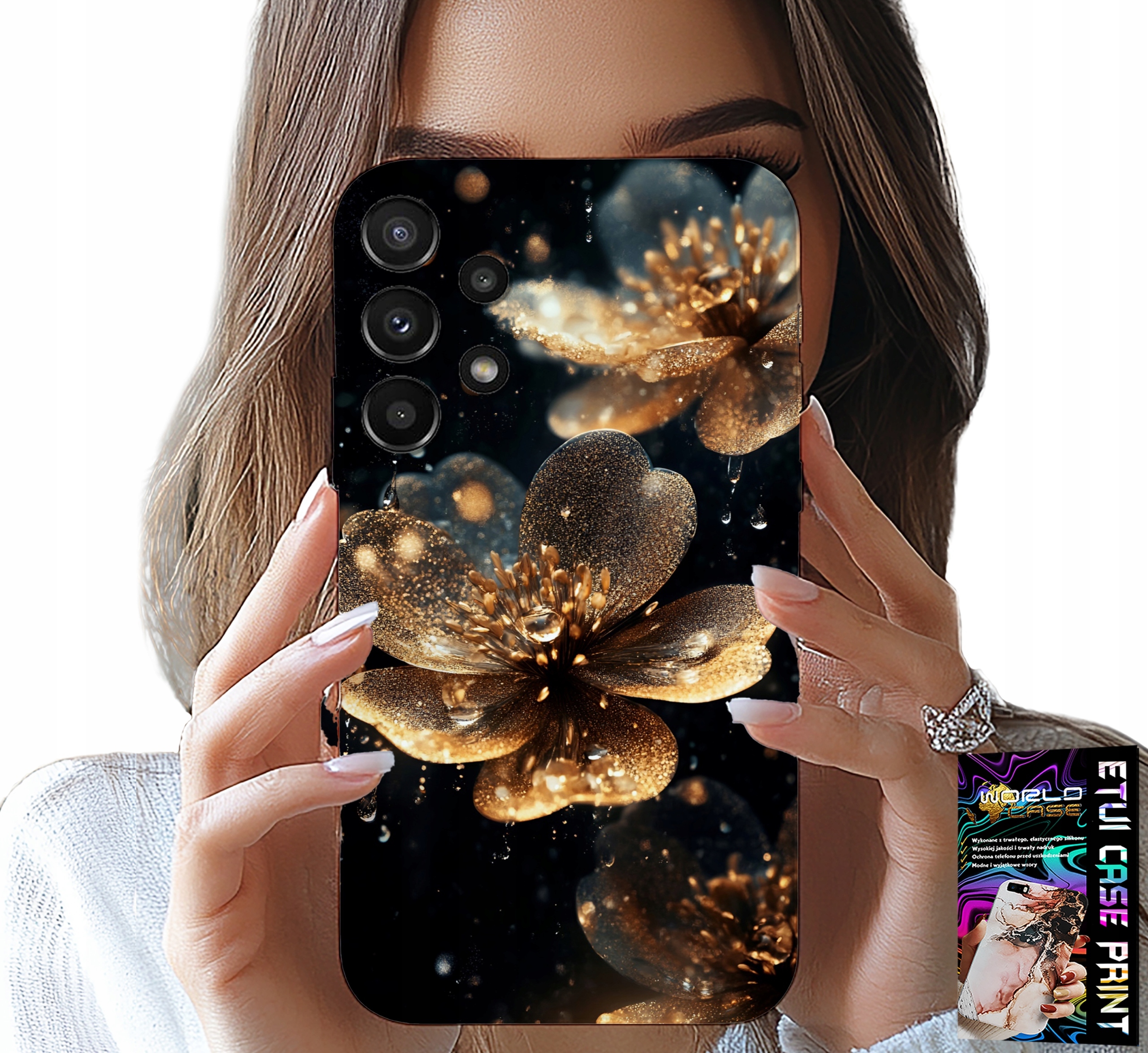 ETUI DO SAMSUNG GALAXY A32 5G - PIĘKNE WZORY KWIATÓW, PLECKI, FUTERAŁ