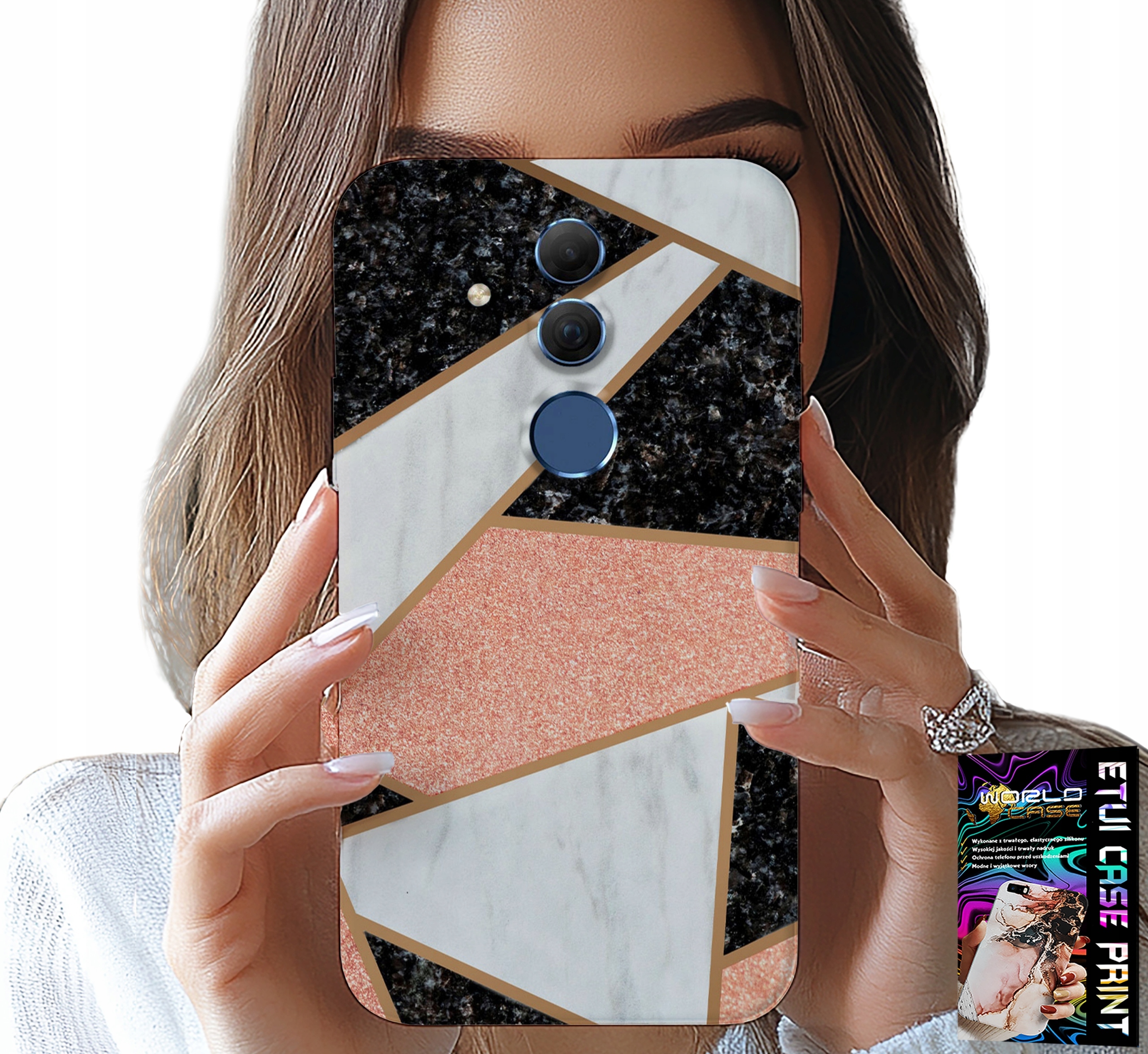 ETUI DO HUAWEI MATE 20 LITE - ELEGANCKIE MODNE WZORY CASE + SZKŁO