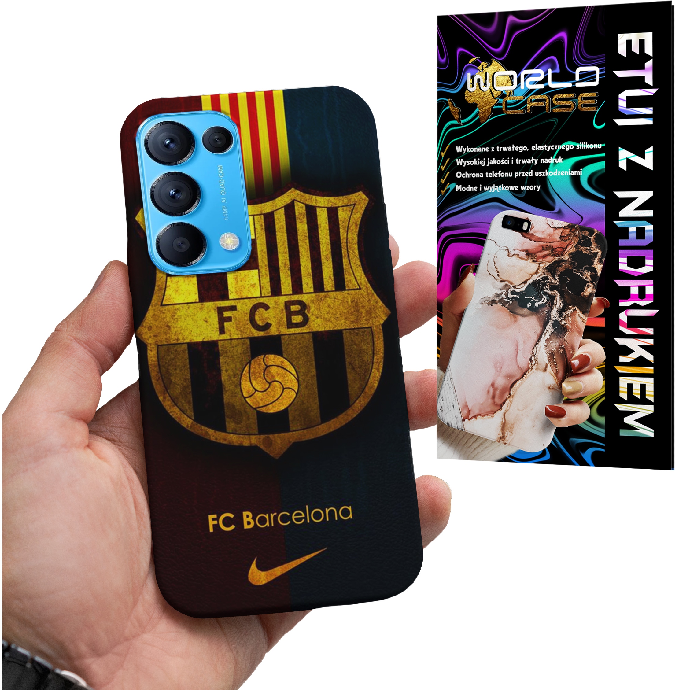 ETUI CASE DO OPPO FIND X3 LITE - FC BARCELONA PIŁKARSKIE WZORY REAL MADRYT
