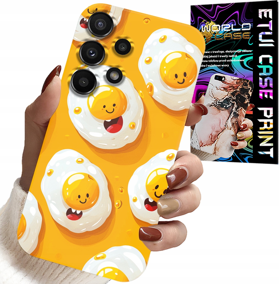 ETUI DO SAMSUNG GALAXY A32 4G - SŁODKIE UŚMIECHNIĘTE JAJKA CASE + FOLIA