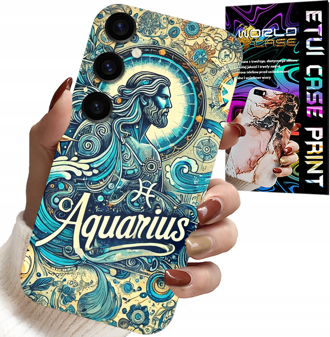 ETUI DO SAMSUNG GALAXY S24 - ZNAK ZODIAKU, WODNIK, ASTRONOMIA PLECKI