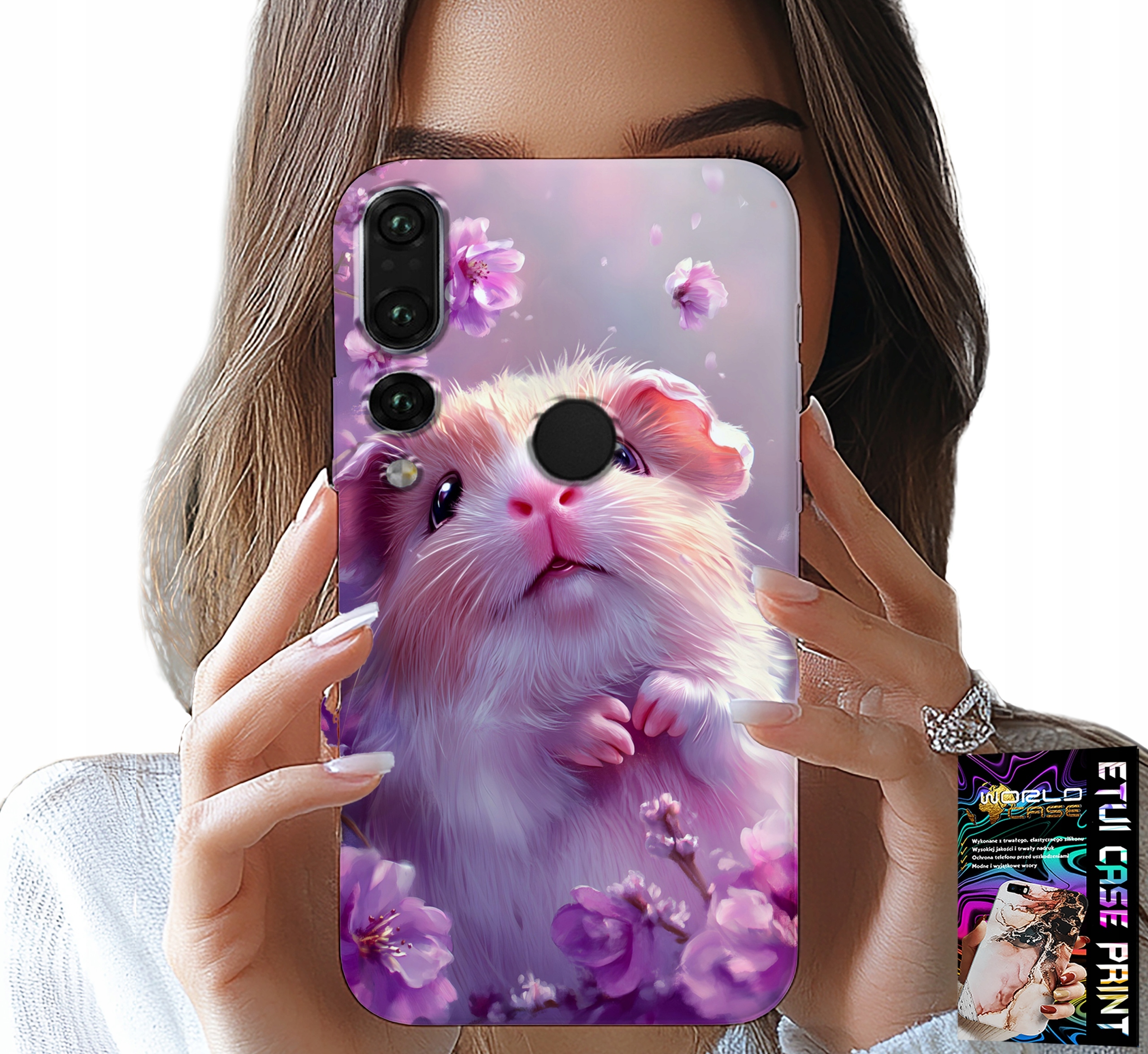 ETUI DO HUAWEI P20 PRO - SŁODKI CHOMIK, GRYZONIE WZORY DLA DZIECI