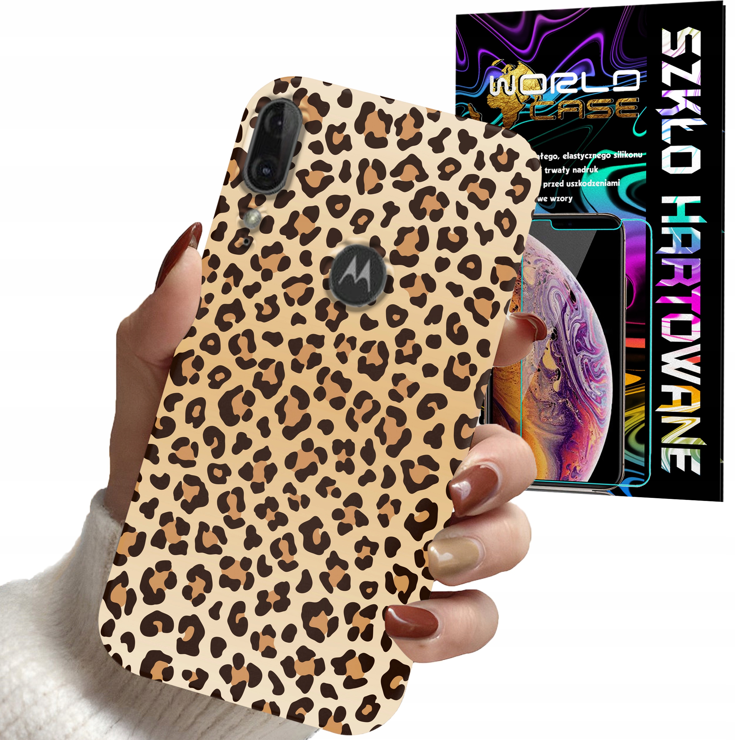 ETUI DO MOTOROLA E6 PLUS - PANTERKA WZORKI MODNE WZORY DLAKOBIET + SZKŁO